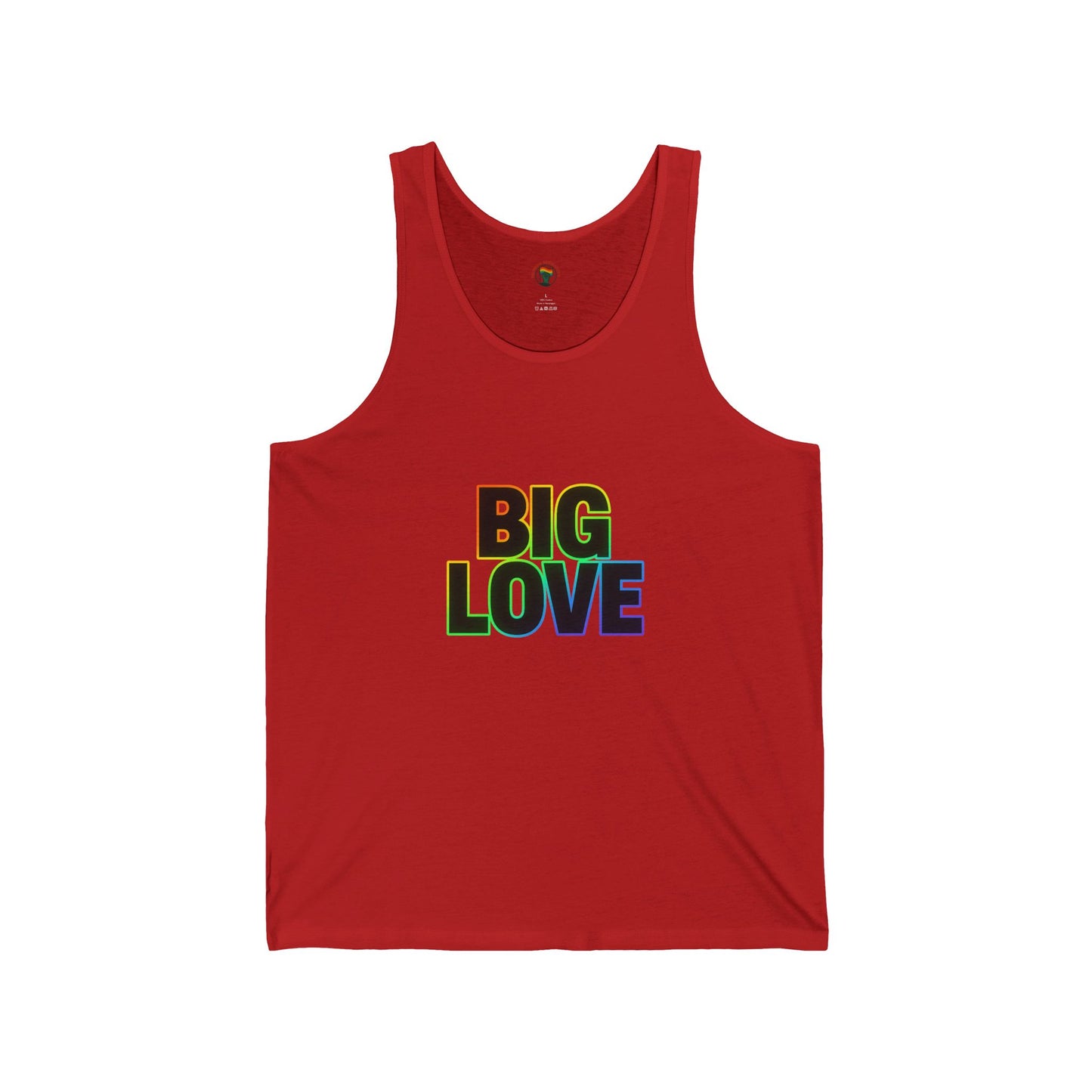 Unisex Jersey Tank - Big Love, Summer Vibes, LGBTQ+ Pride, Workout Wear, Casual Fashion, Gift for Friends