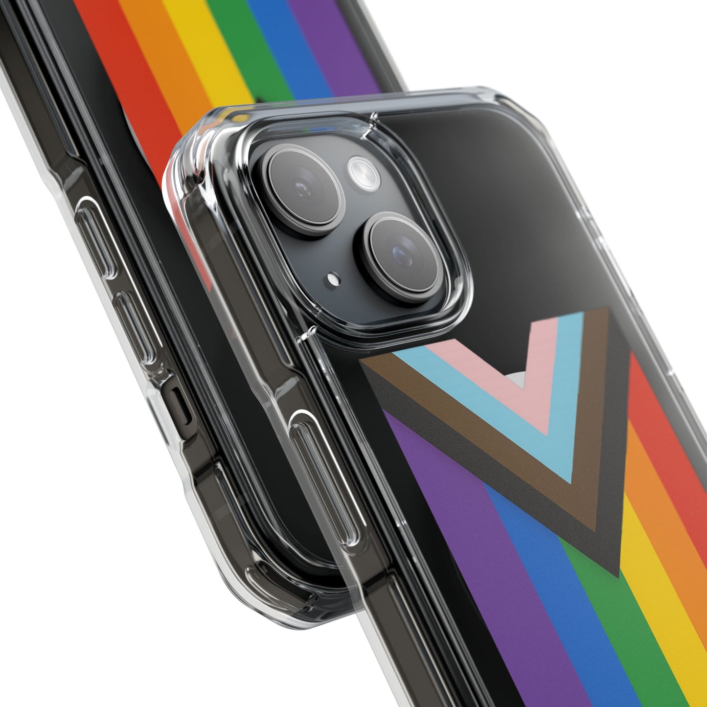 Pride-Themed Magnetic Clear Cases, LGBTQ Phone Cover, Rainbow Design, Personalized Phone Accessories, Anti-Drop Phone Case