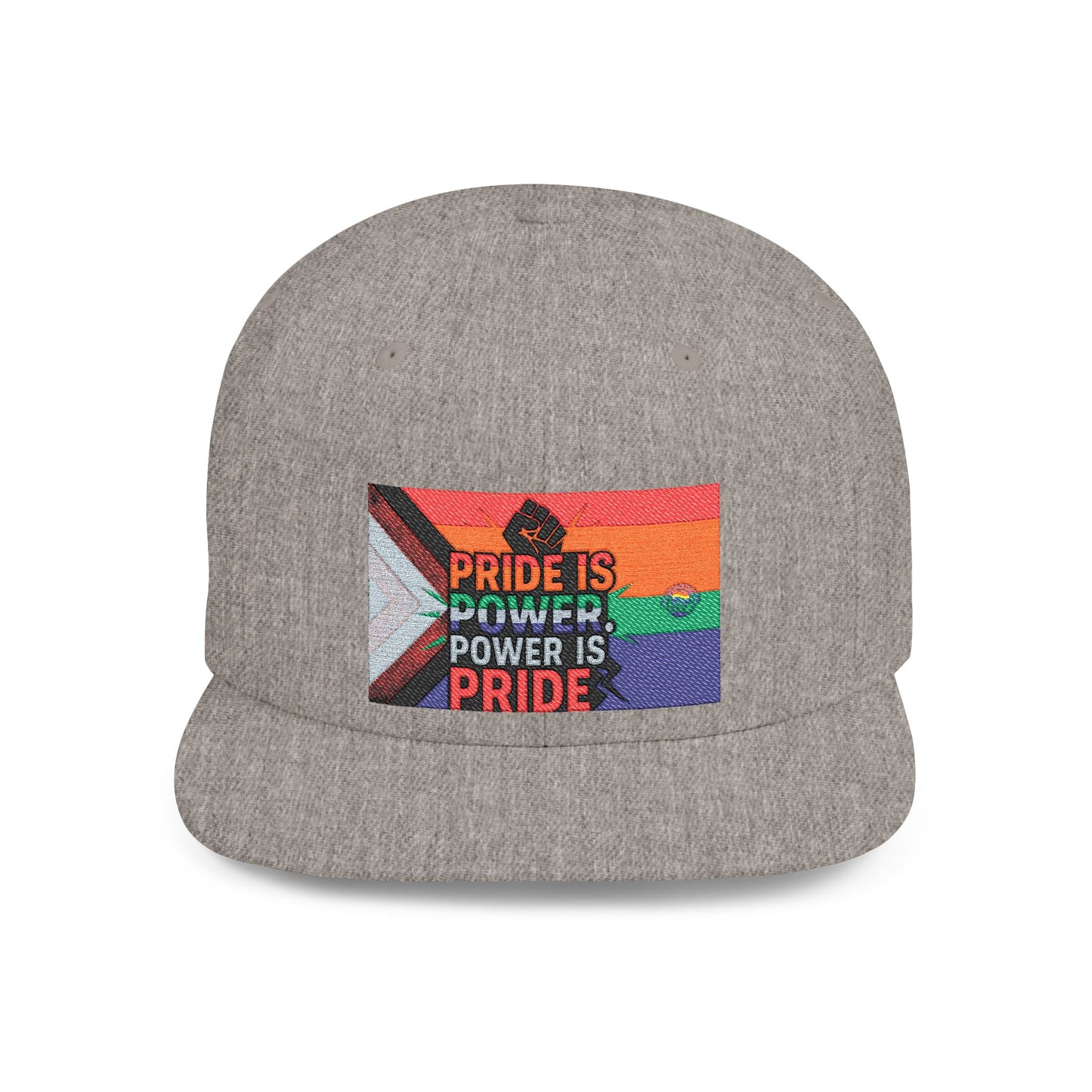 Pride-Themed Flat Bill Snapback, Celebrate Identity with Style, Perfect for Pride Month, LGBTQ+ Events, Everyday Fashion, Unisex Hat