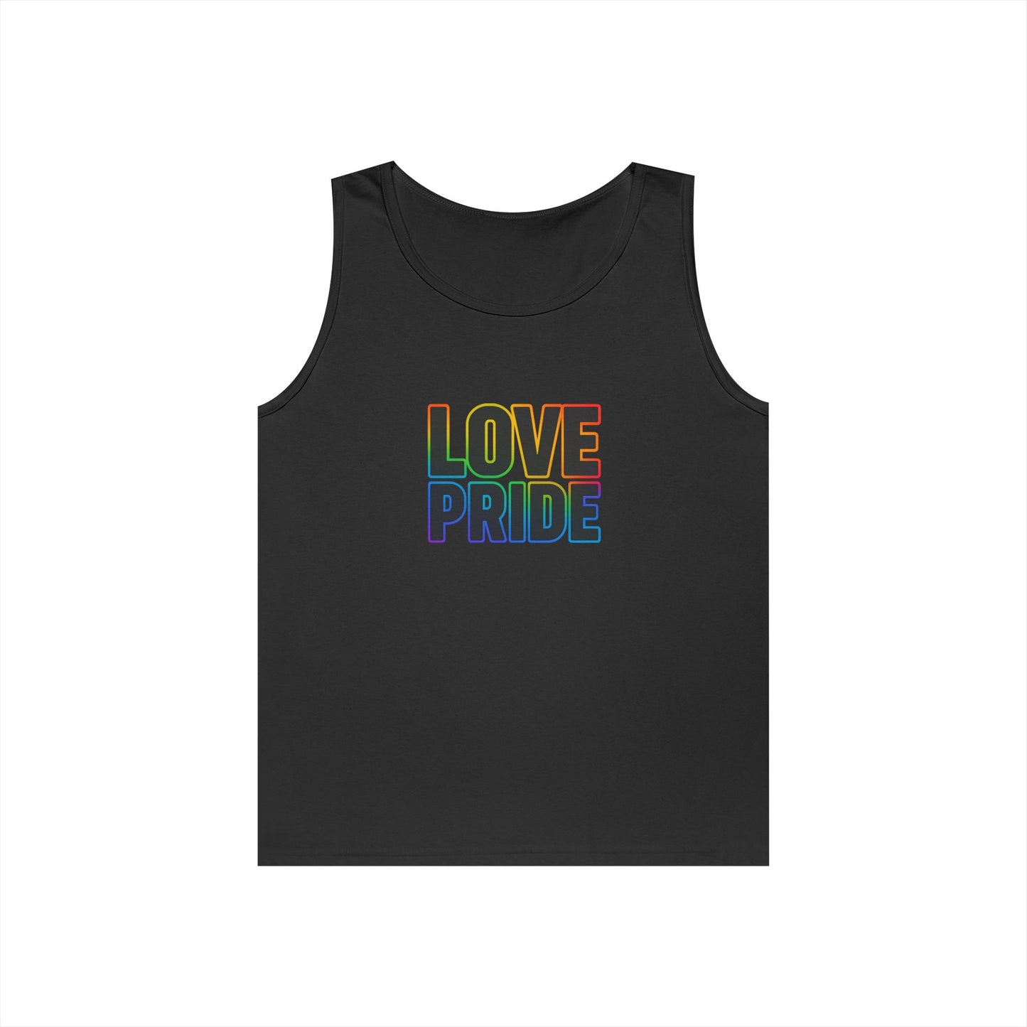Pride Love Unisex Cotton Tank Top, LGBTQ+ Apparel, Summer Casual Wear, Pride Month Clothing, Festival Outfits