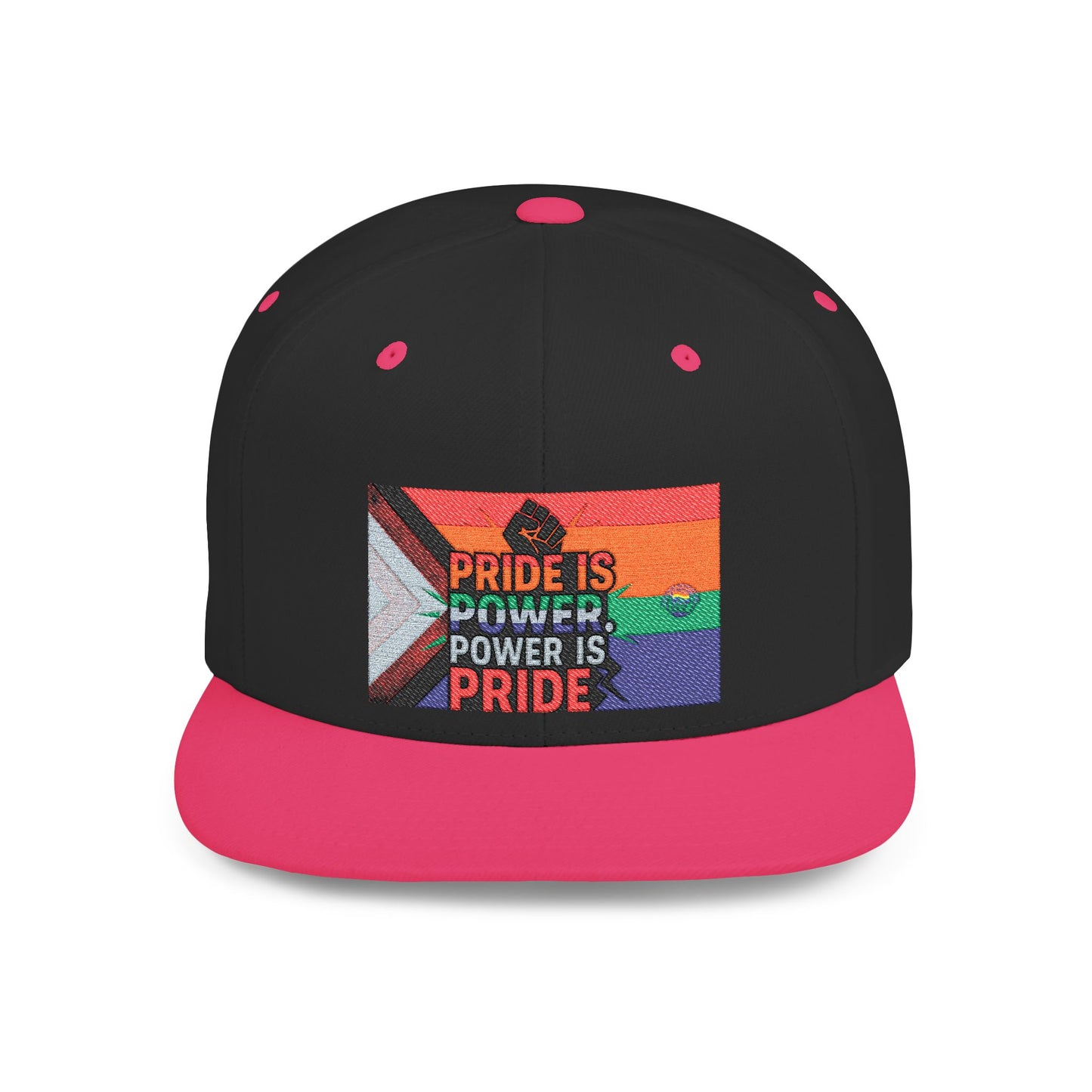 Pride-Themed Flat Bill Snapback, Celebrate Identity with Style, Perfect for Pride Month, LGBTQ+ Events, Everyday Fashion, Unisex Hat