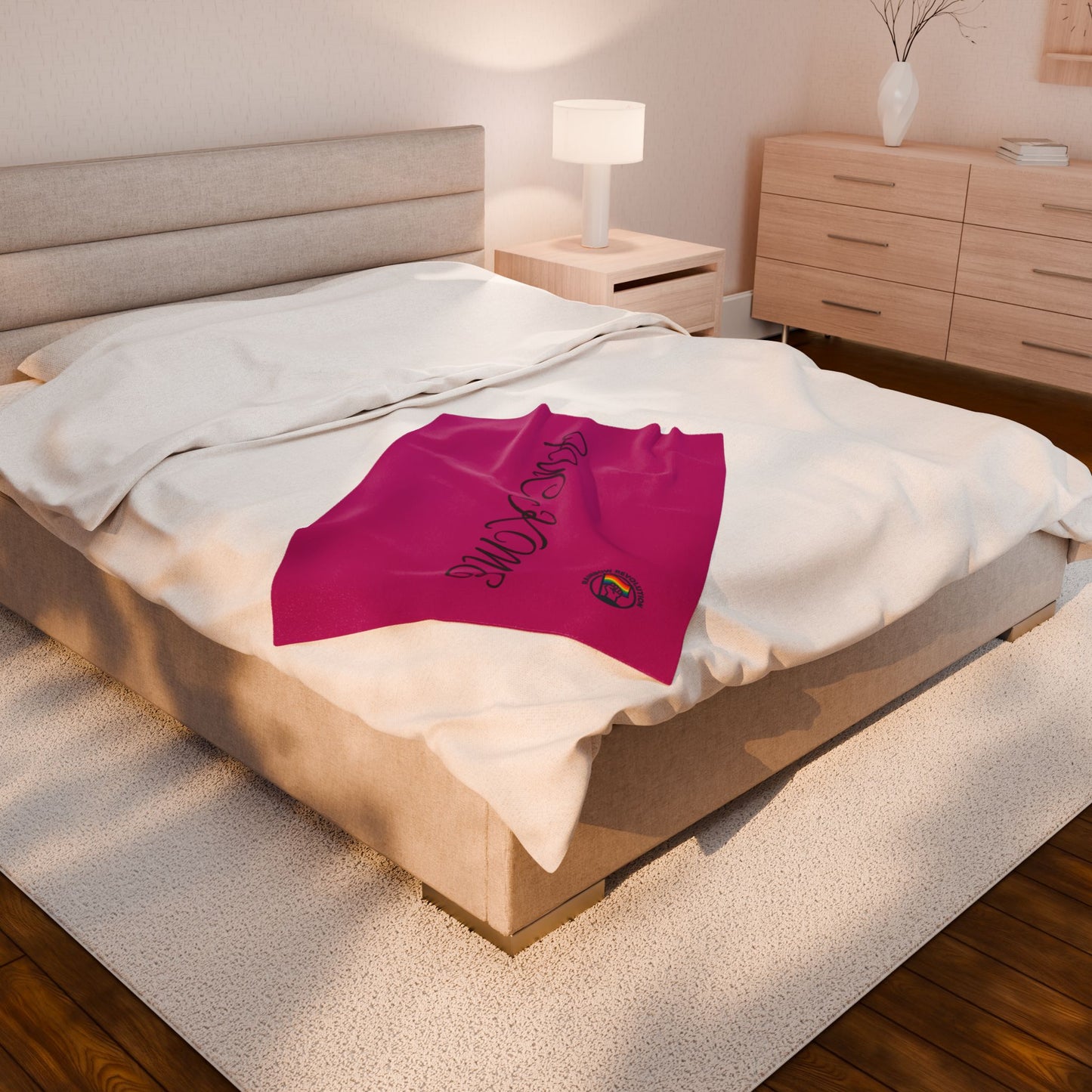 Cozy Velvet Throw Blanket, Warm Plush Decor, Perfect for Home, Gift for Weddings, Birthdays, Cozy Nights, F*CK HOME Design
