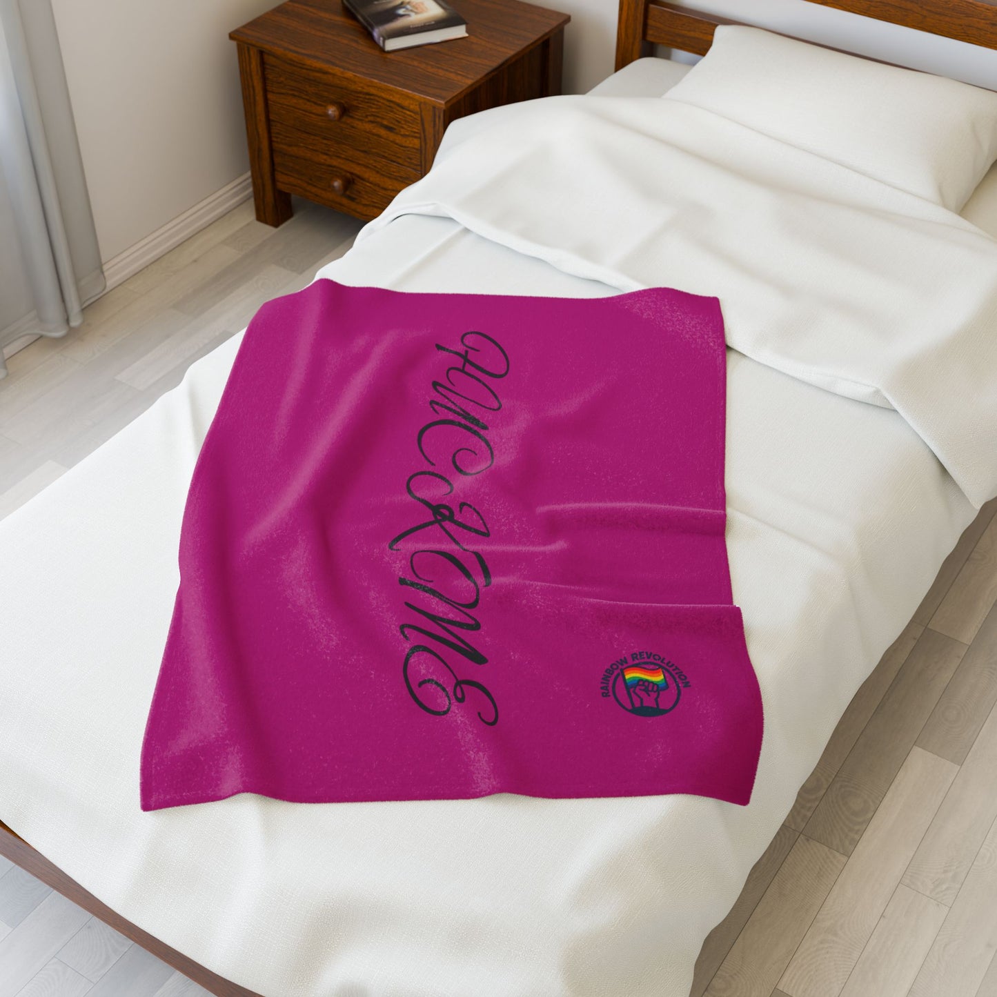 Cozy Velvet Throw Blanket, Warm Plush Decor, Perfect for Home, Gift for Weddings, Birthdays, Cozy Nights, F*CK HOME Design