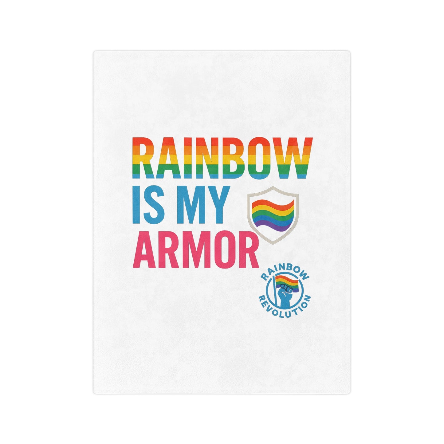 Rainbow Armor Velveteen Blanket - Soft Microfiber Throw for LGBTQ+ Pride, Cozy Home Décor, Gift for Friends, Celebration of Love