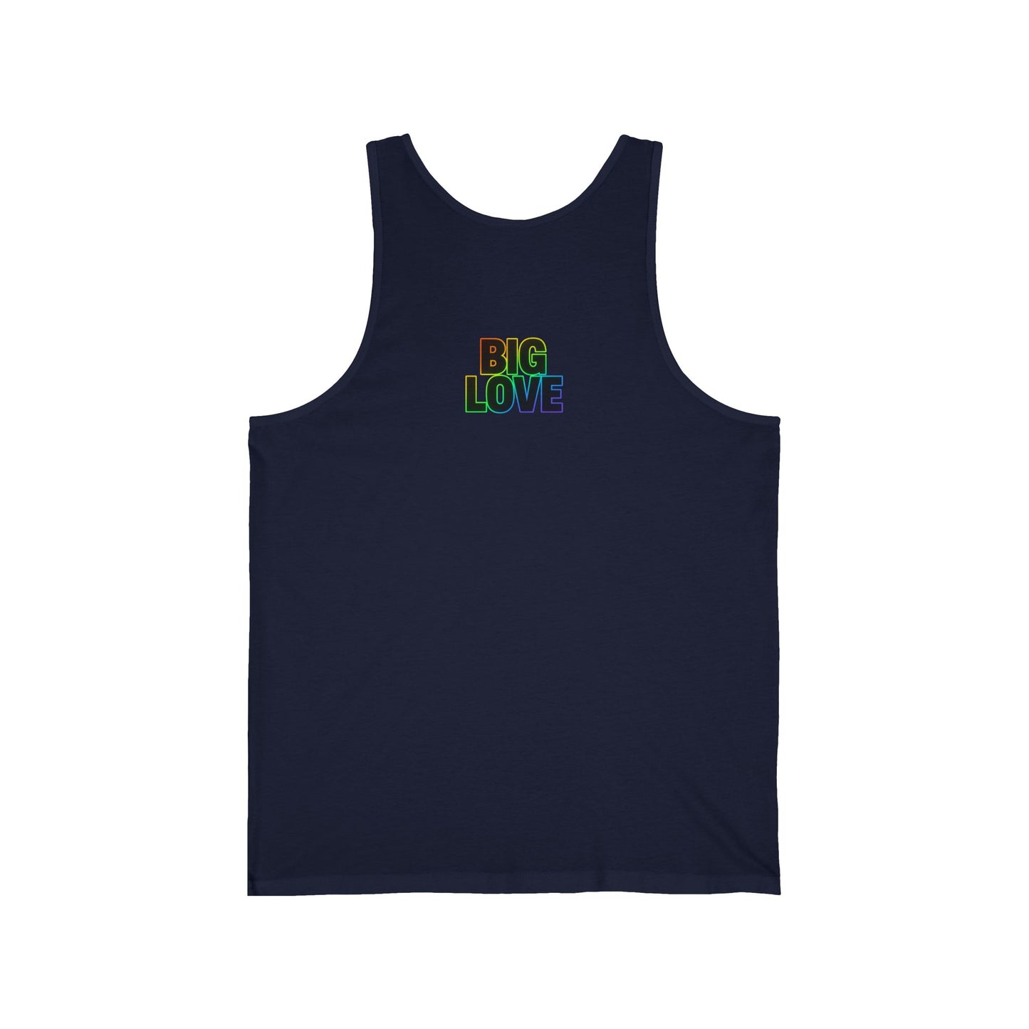Unisex Jersey Tank - Big Love, Summer Vibes, LGBTQ+ Pride, Workout Wear, Casual Fashion, Gift for Friends