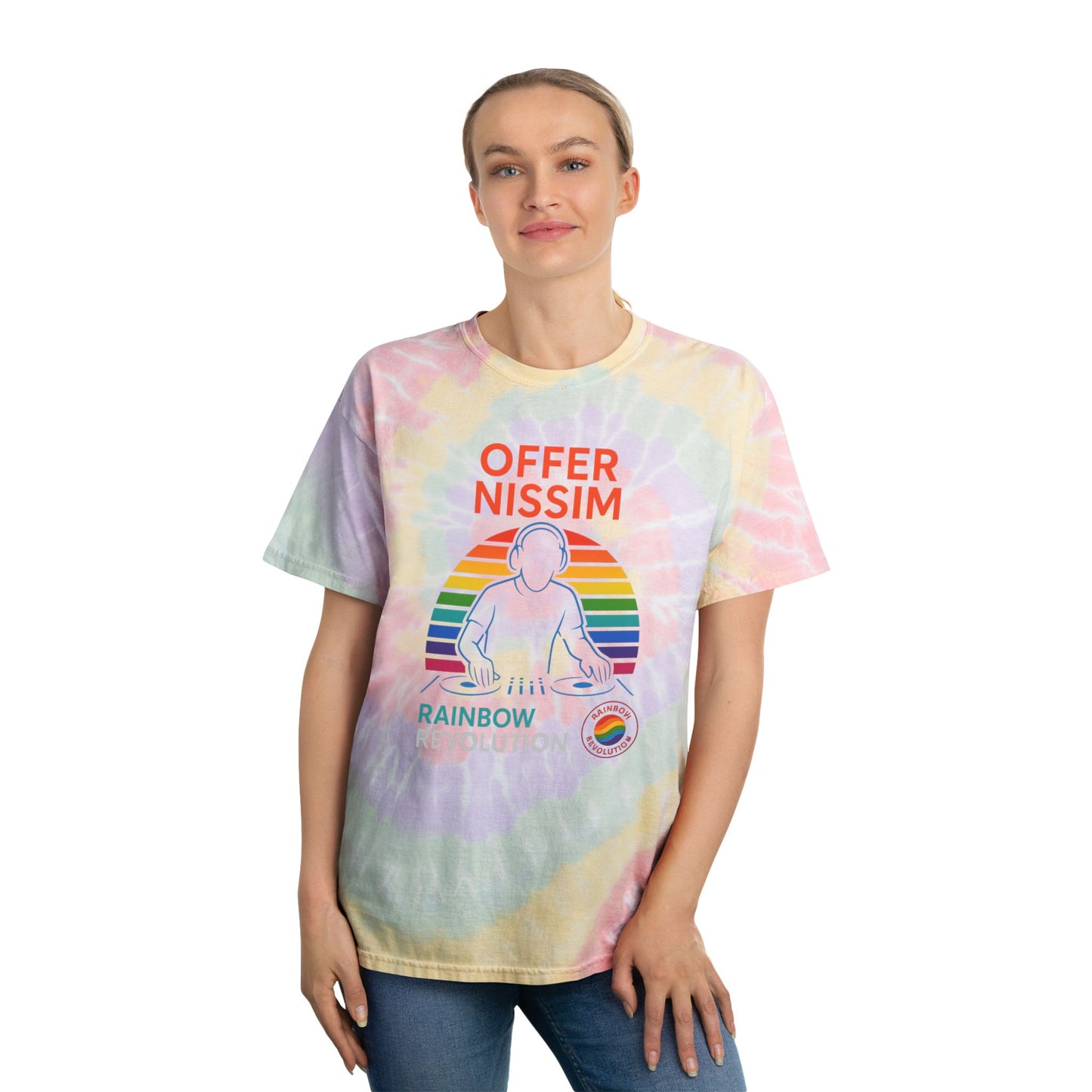 Vibrant Tie-Dye Tee, Boho Fashion, Music Festival Wear, LGBTQ+ Pride, Summer Vibes, Casual Comfort, Spirited Rainbow Design