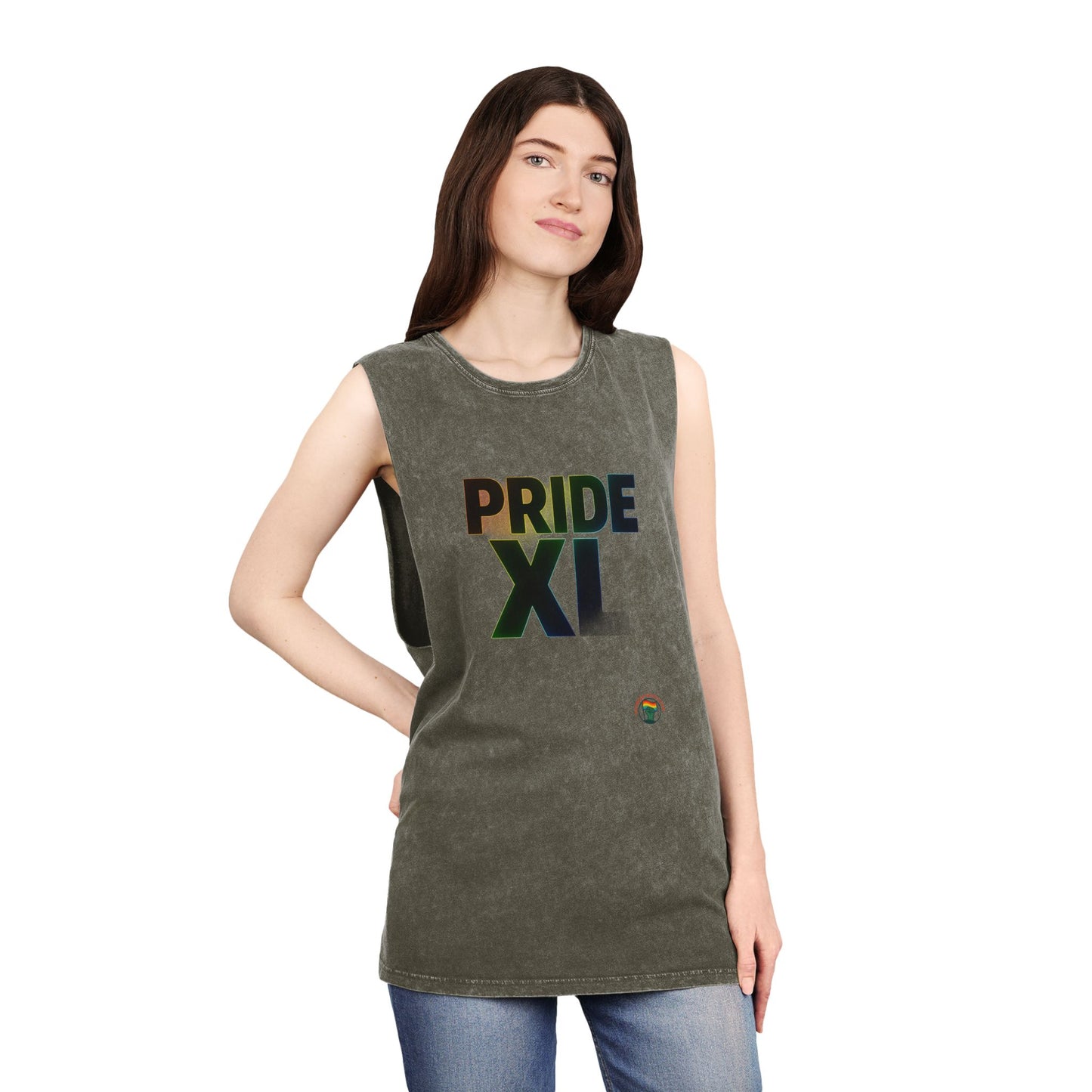 Pride Stonewash Tank Top, Unisex Pride Shirt, LGBTQ+ Apparel, Summer Pride Wear, Festival Outfit, Gay Pride Clothing