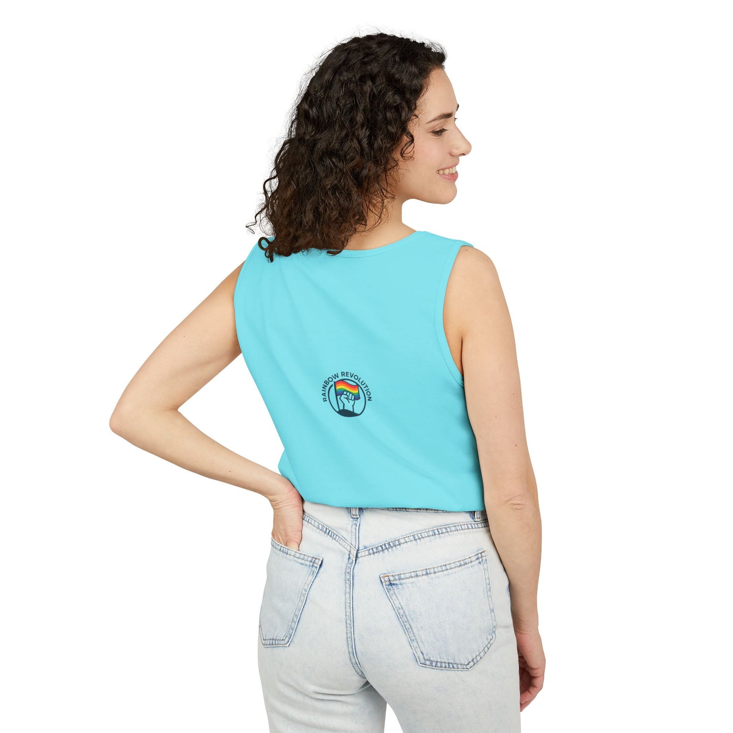 Pride Flame Tank Top | Unisex Garment-Dyed Tank, LGBTQ+ Apparel, Colorful Summer Wear, Festival Clothing, Gay Pride Merchandise
