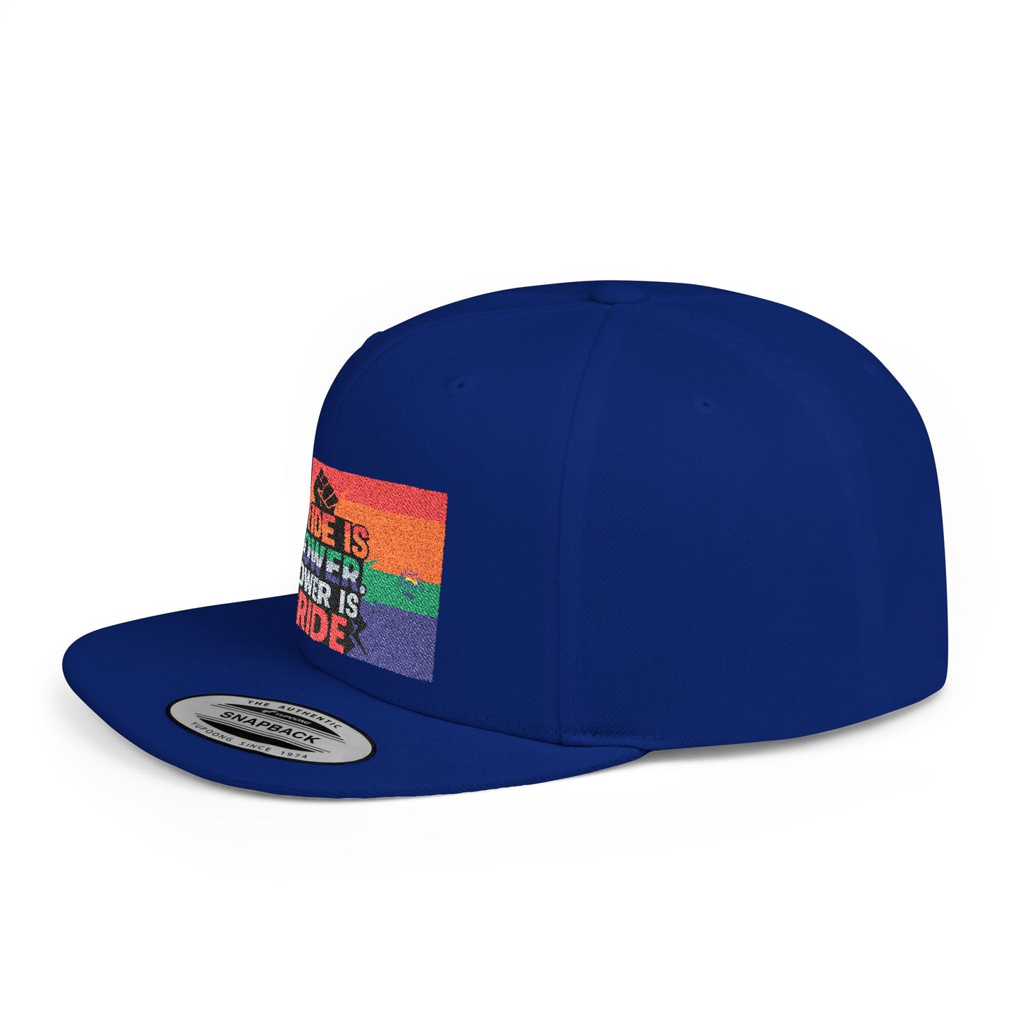 Pride-Themed Flat Bill Snapback, Celebrate Identity with Style, Perfect for Pride Month, LGBTQ+ Events, Everyday Fashion, Unisex Hat