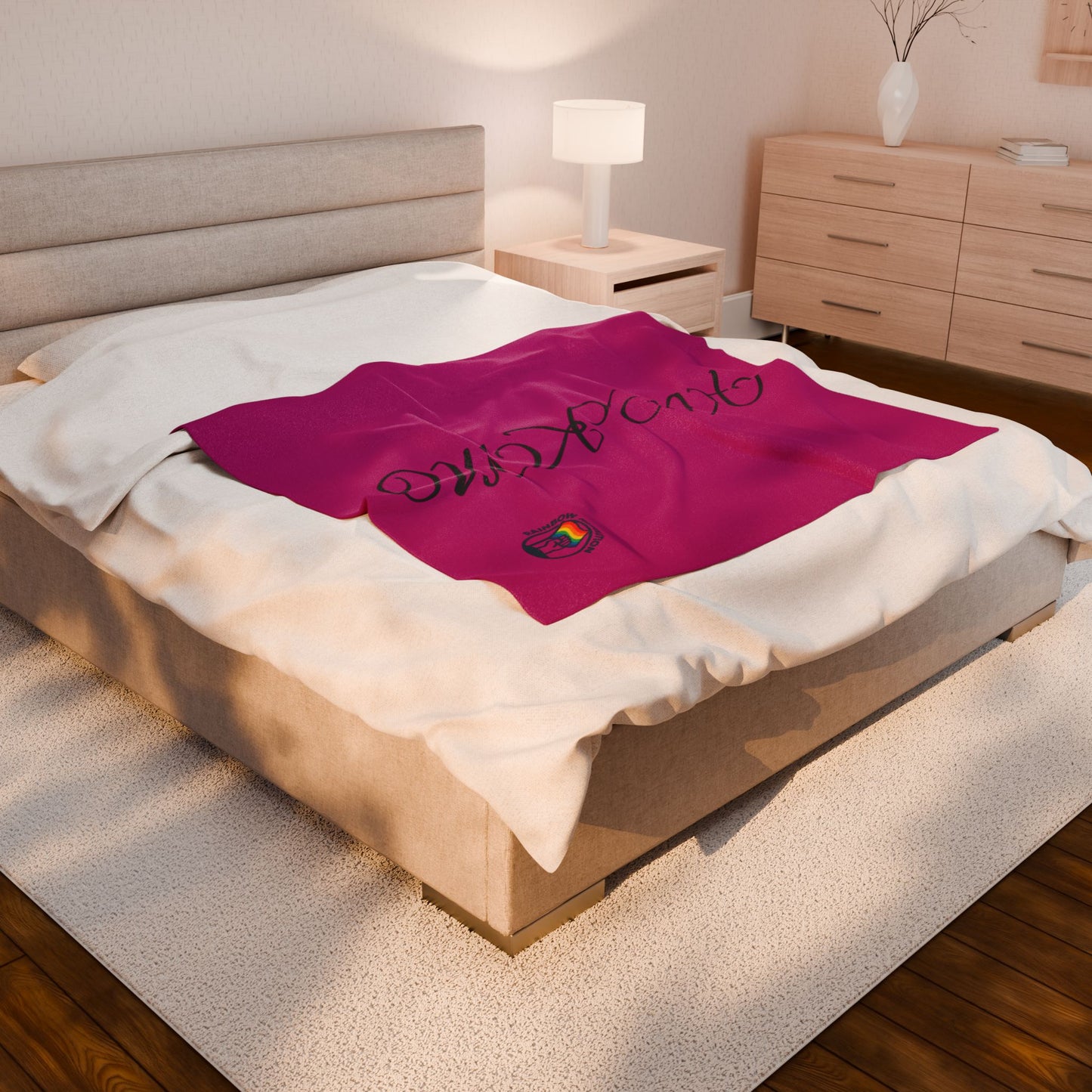 Cozy Velvet Throw Blanket, Warm Plush Decor, Perfect for Home, Gift for Weddings, Birthdays, Cozy Nights, F*CK HOME Design