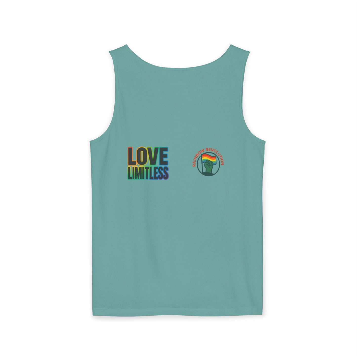 Unisex Inspirational Tank Top, Love Limitless Sleeveless Shirt, Perfect for Summer, Pride Events, Relaxed Fit Gym Wear, Gift for Friends