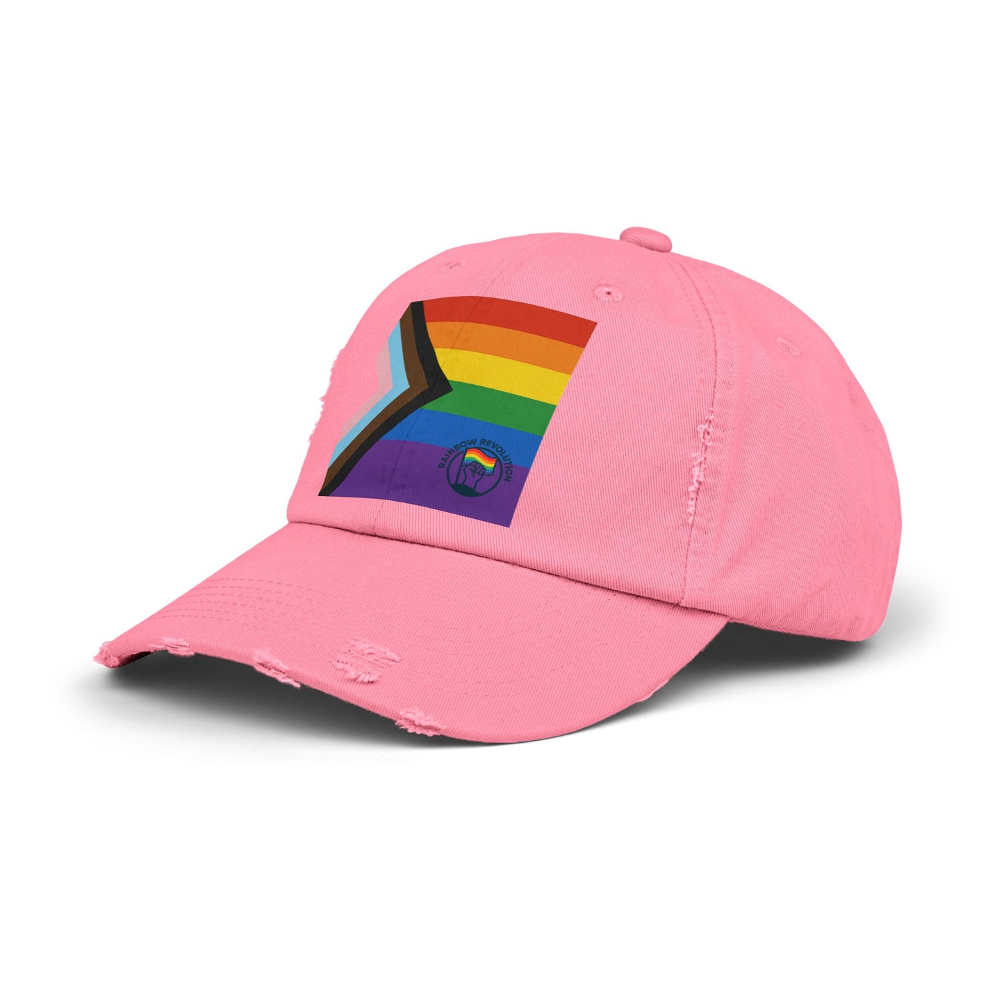 Pride Distressed Cap - Unisex LGBTQ+ Hat, Rainbow Flag Accessories, Outdoor Cap, Festival Gear, Everyday Wear