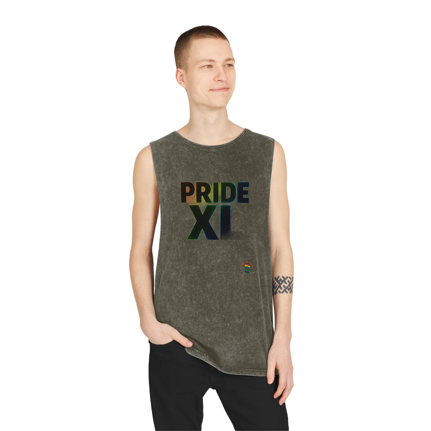 Pride Stonewash Tank Top, Unisex Pride Shirt, LGBTQ+ Apparel, Summer Pride Wear, Festival Outfit, Gay Pride Clothing