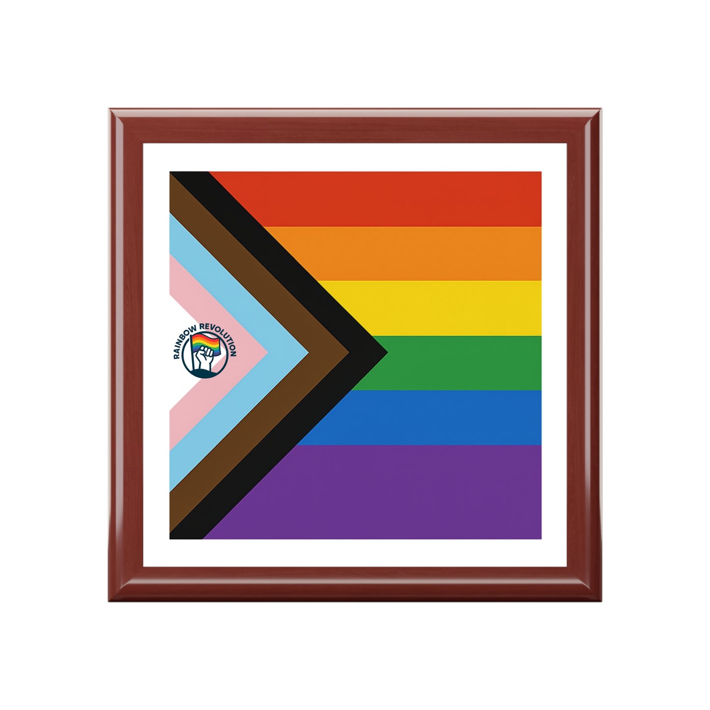 Pride Jewelry Box - RAINBOW FLAG AND LOGO LGBTQ+ Celebration, Rainbow Storage, Gift for Her, Keepsake Organizer, Identity Affirmation
