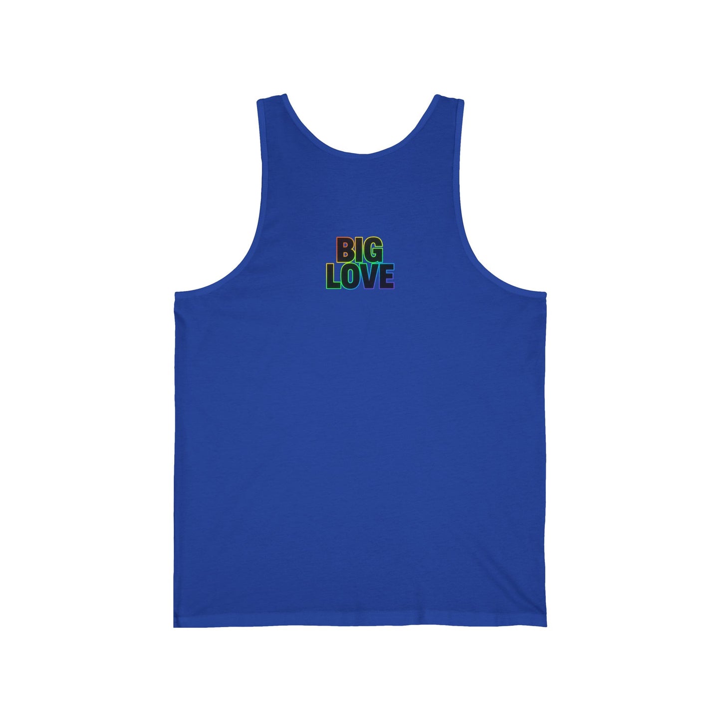 Unisex Jersey Tank - Big Love, Summer Vibes, LGBTQ+ Pride, Workout Wear, Casual Fashion, Gift for Friends