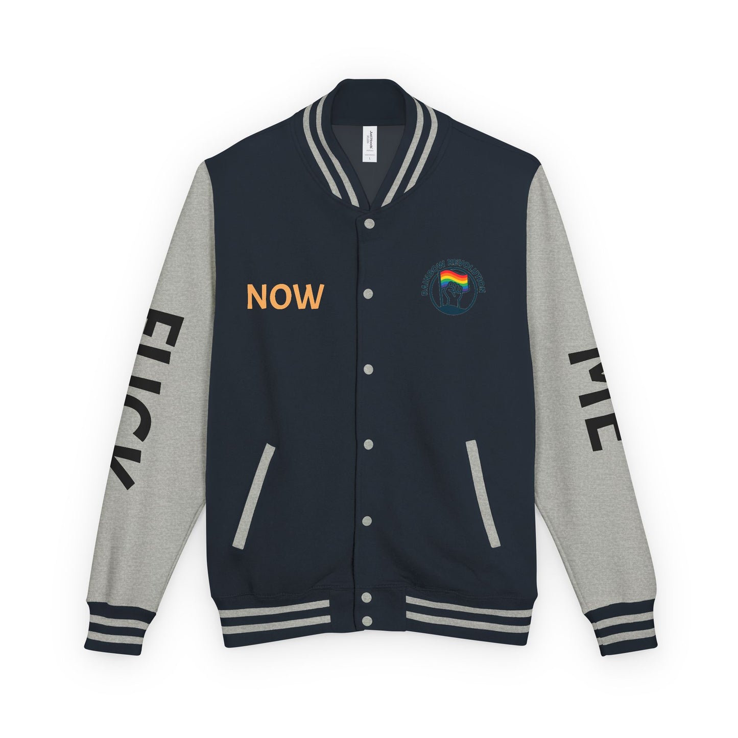 Pride Letterman Jacket - Statement Outerwear for Bold Expression, Sports Jacket, Unisex Fashion, LGBTQ+ Apparel, Gift for Her/Him
