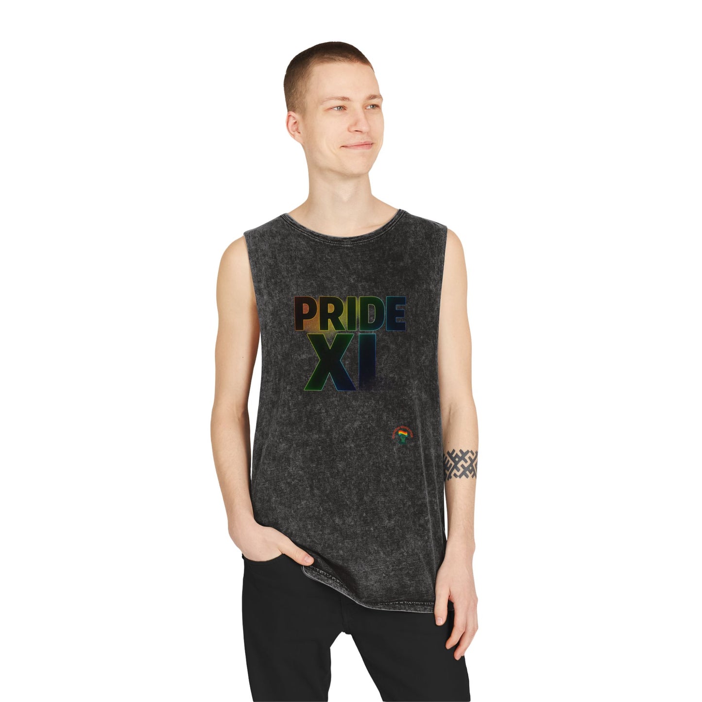 Pride Stonewash Tank Top, Unisex Pride Shirt, LGBTQ+ Apparel, Summer Pride Wear, Festival Outfit, Gay Pride Clothing
