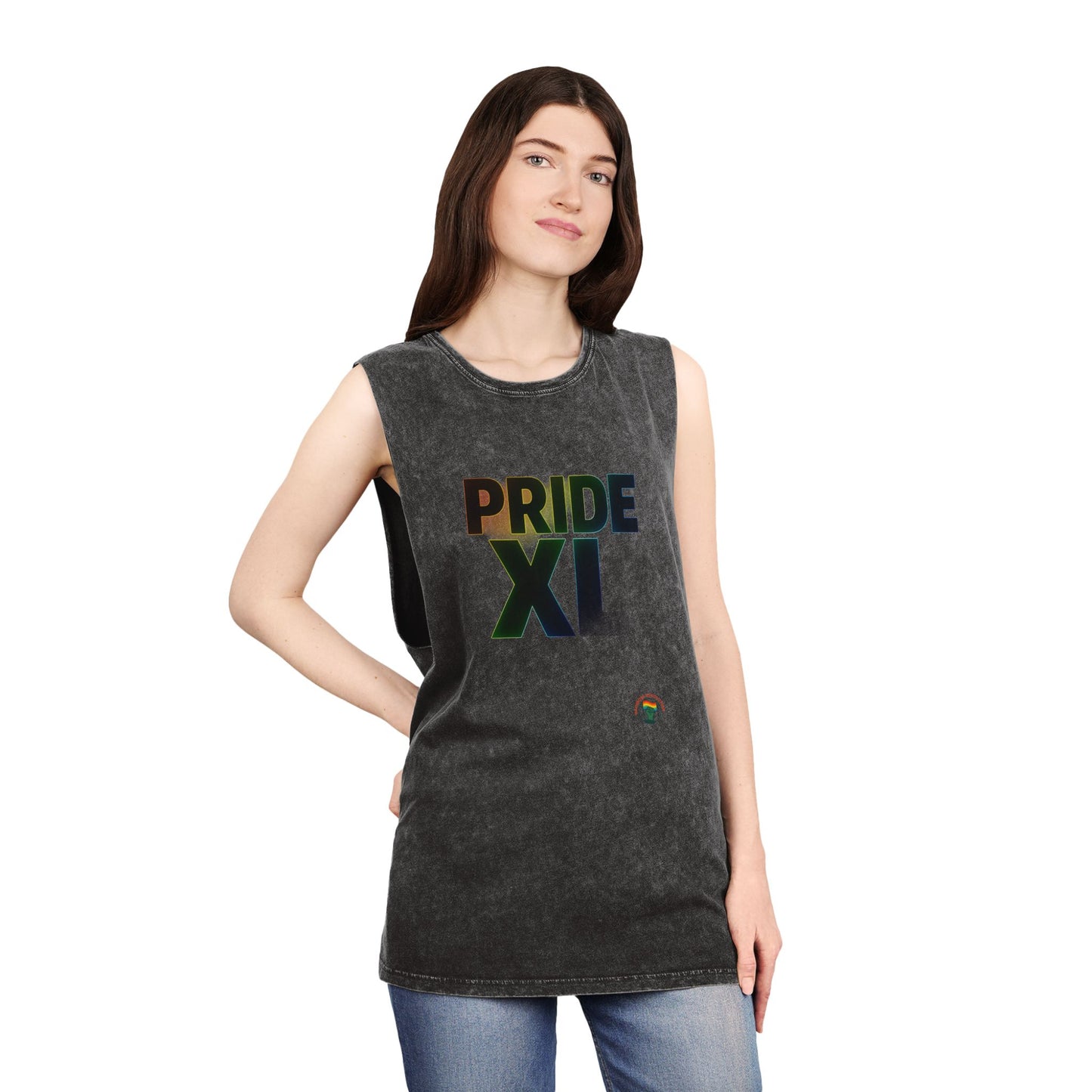 Pride Stonewash Tank Top, Unisex Pride Shirt, LGBTQ+ Apparel, Summer Pride Wear, Festival Outfit, Gay Pride Clothing