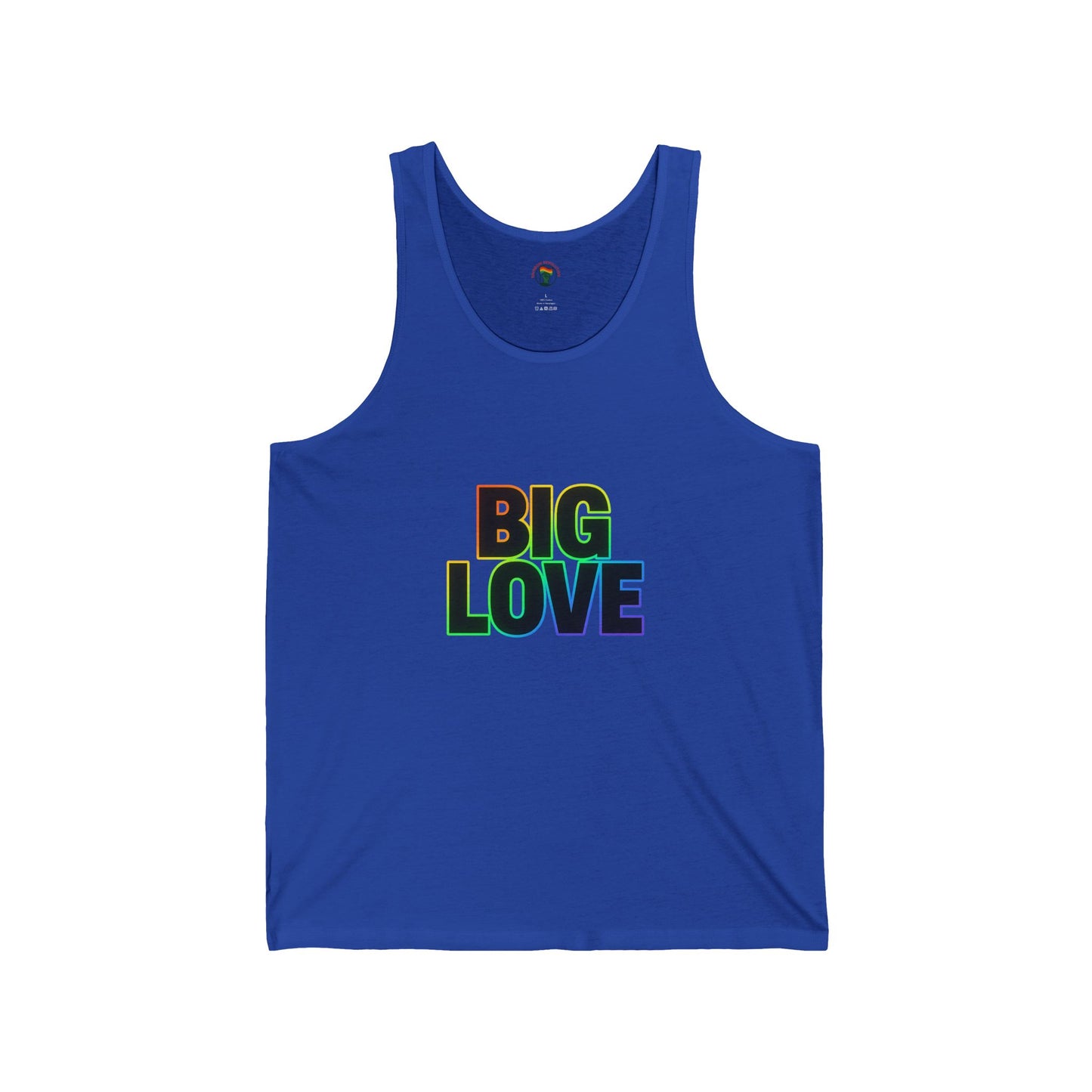 Unisex Jersey Tank - Big Love, Summer Vibes, LGBTQ+ Pride, Workout Wear, Casual Fashion, Gift for Friends