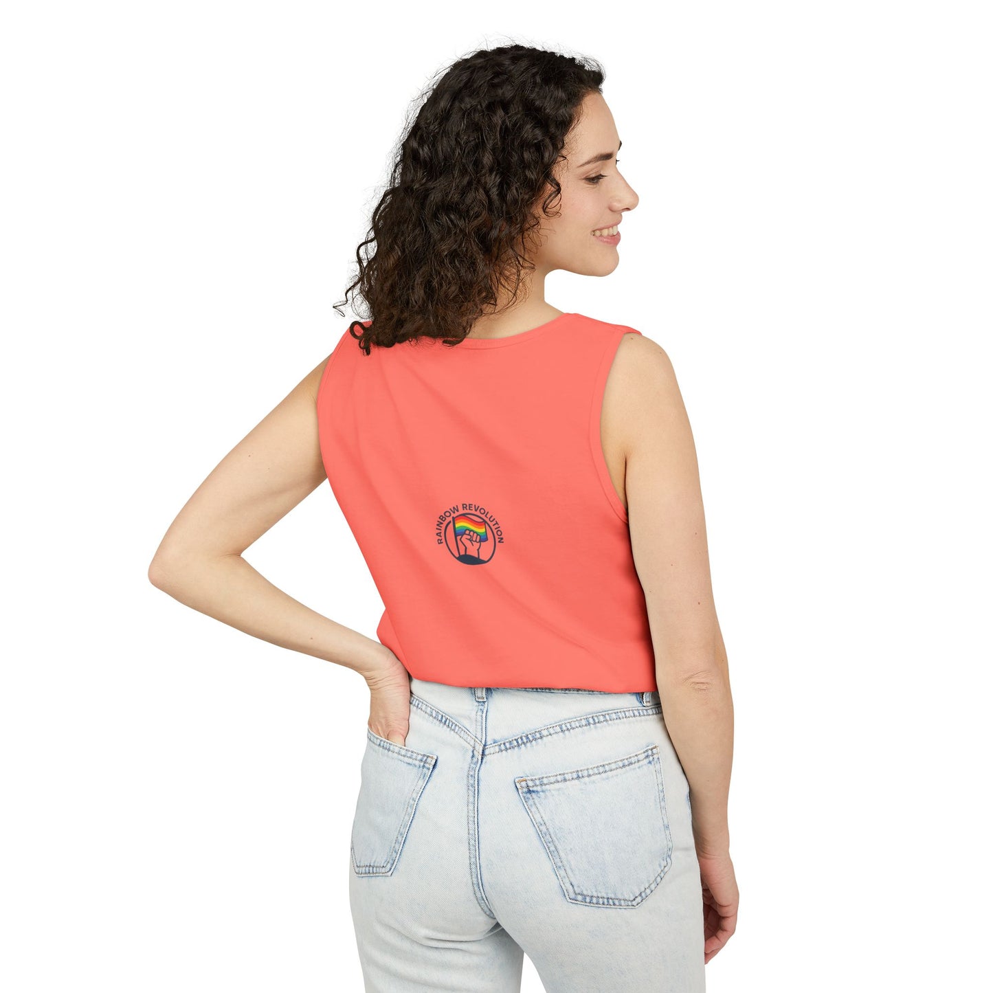 Pride Flame Tank Top | Unisex Garment-Dyed Tank, LGBTQ+ Apparel, Colorful Summer Wear, Festival Clothing, Gay Pride Merchandise