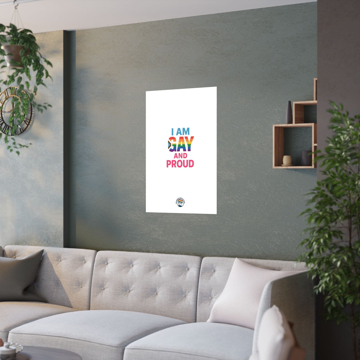 Pride Poster, LGBTQ Decor, Colorful Art Print, Gay Pride Wall Art, Statement Poster, Celebration of Identity