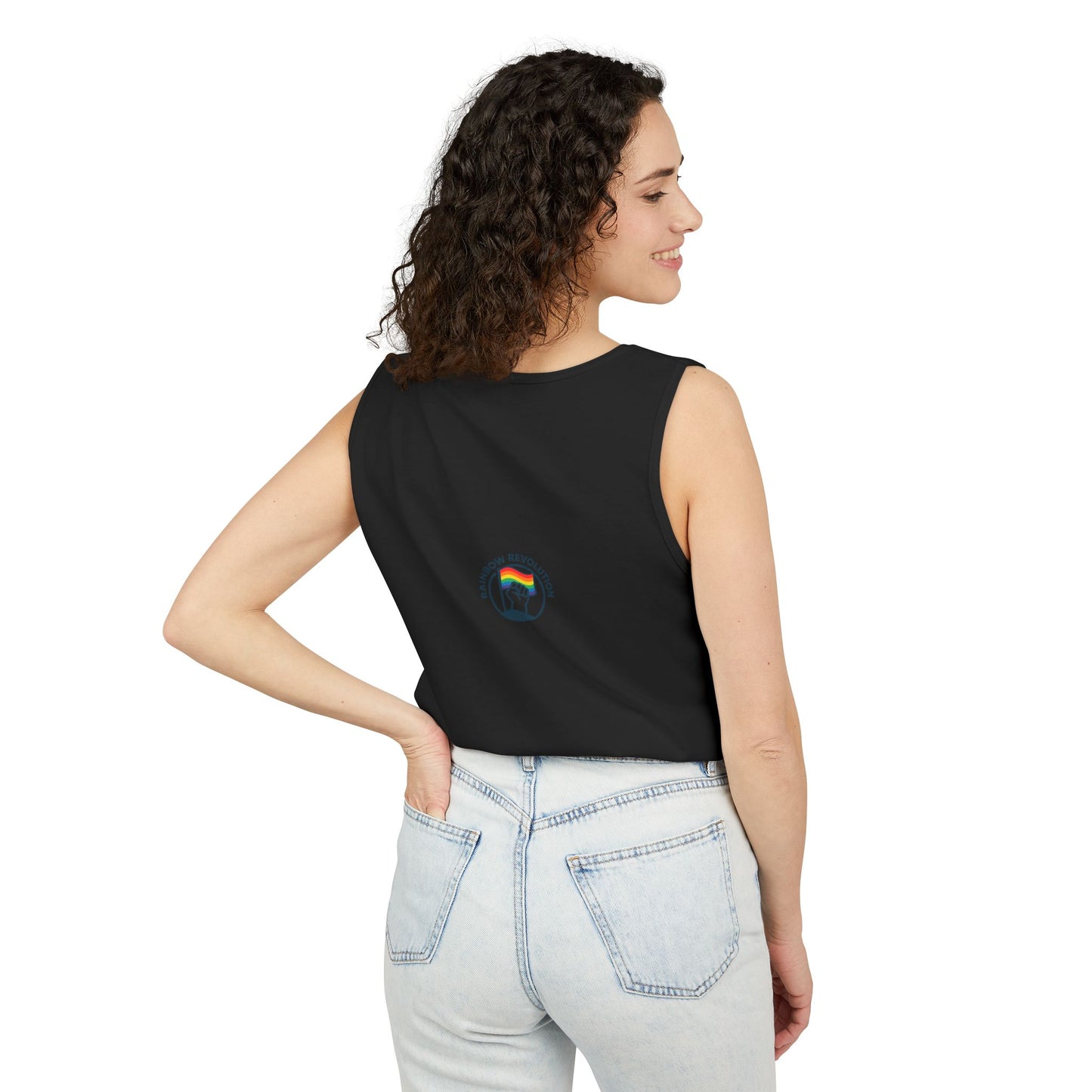 Pride Flame Tank Top | Unisex Garment-Dyed Tank, LGBTQ+ Apparel, Colorful Summer Wear, Festival Clothing, Gay Pride Merchandise