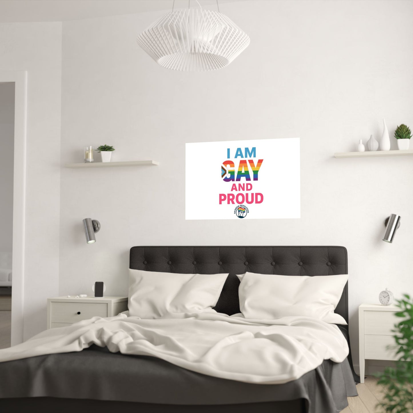 Pride Poster, LGBTQ Decor, Colorful Art Print, Gay Pride Wall Art, Statement Poster, Celebration of Identity