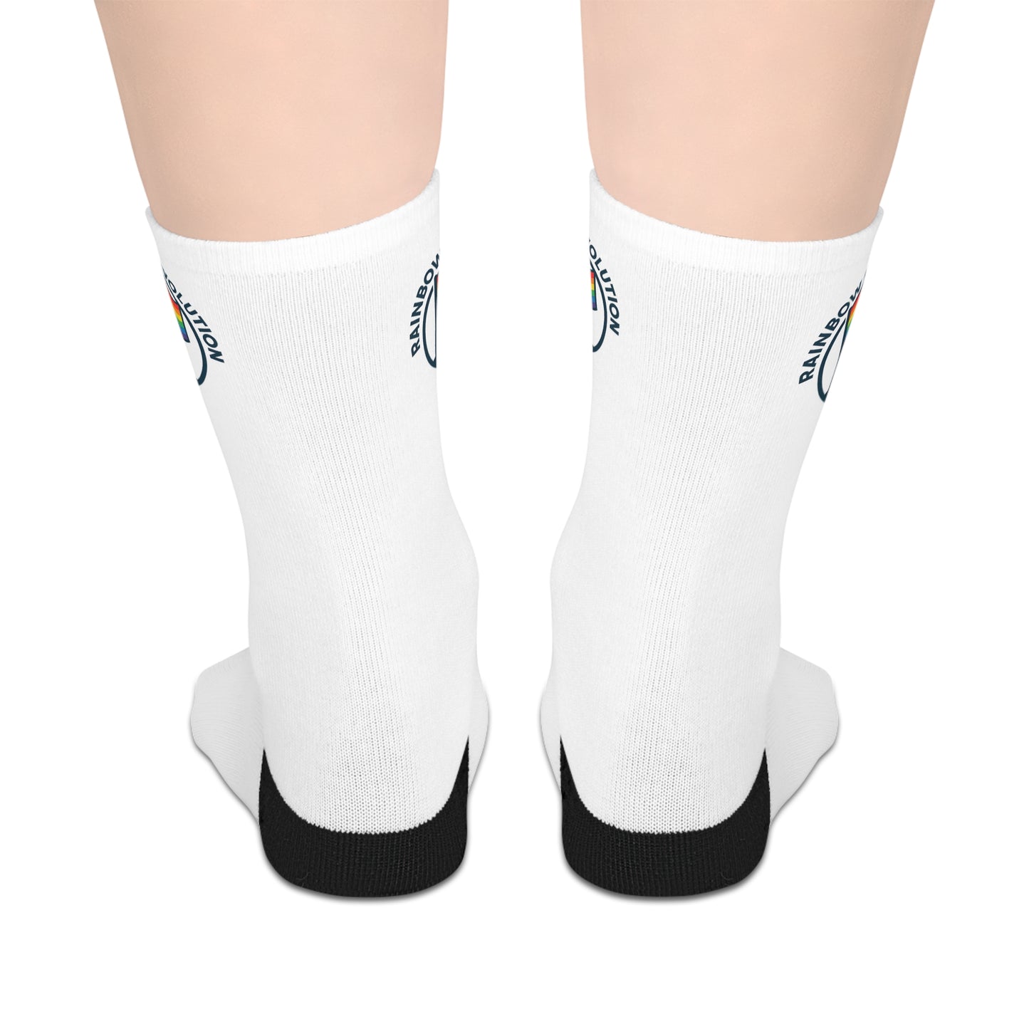 Rainbow Pollution Mid-length Socks | Colorful Casual Footwear for Everyday Wear, LGBTQ+ Support, Gift for Friends, Eco-Friendly Fashion
