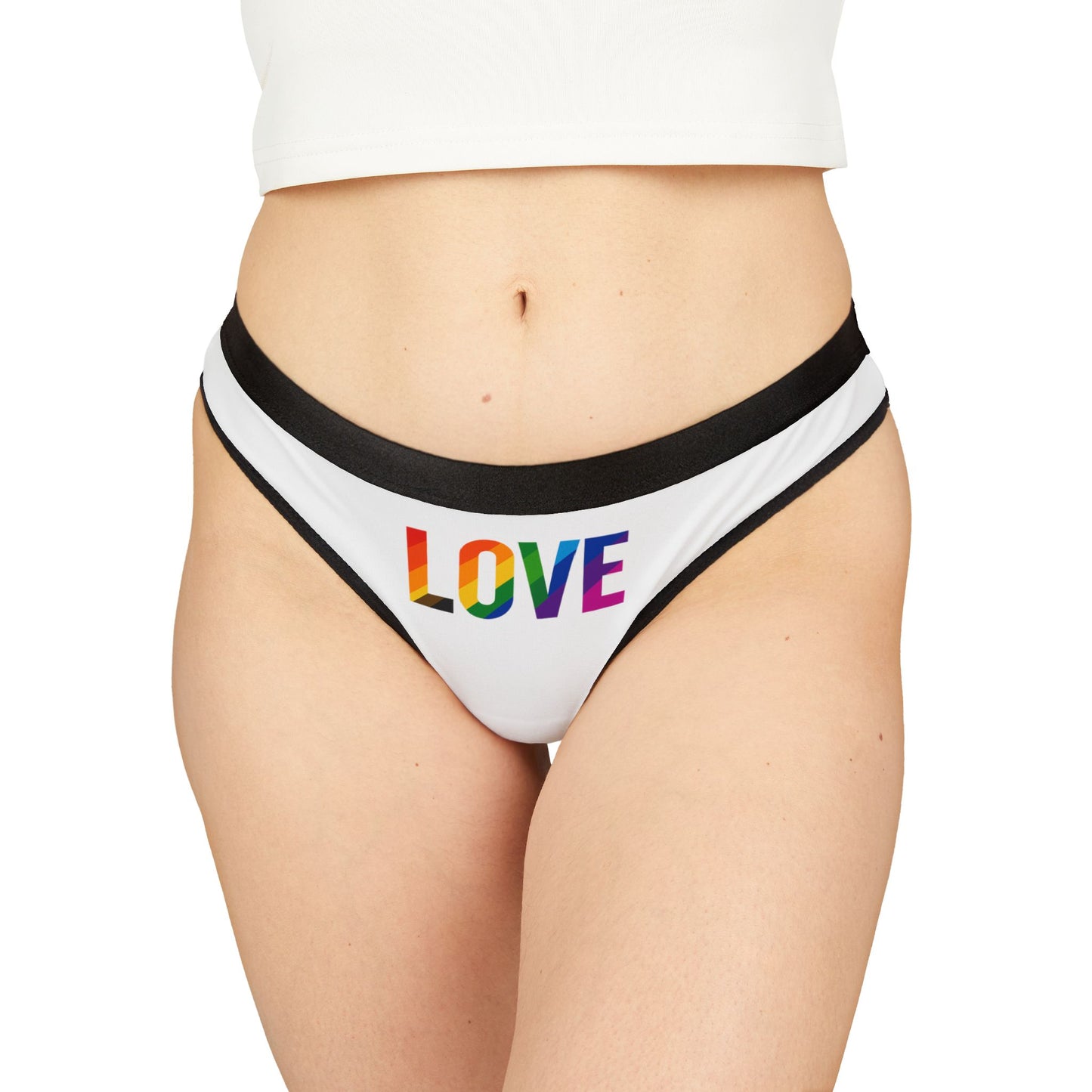 Colorful Love Women's Thongs - Celebratory Intimates for Every Day, Pride, Anniversary, Gift for Her