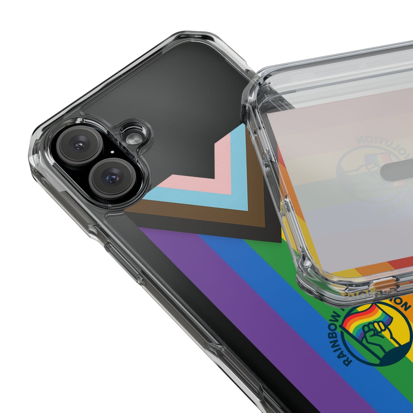 Pride-Themed Magnetic Clear Cases, LGBTQ Phone Cover, Rainbow Design, Personalized Phone Accessories, Anti-Drop Phone Case