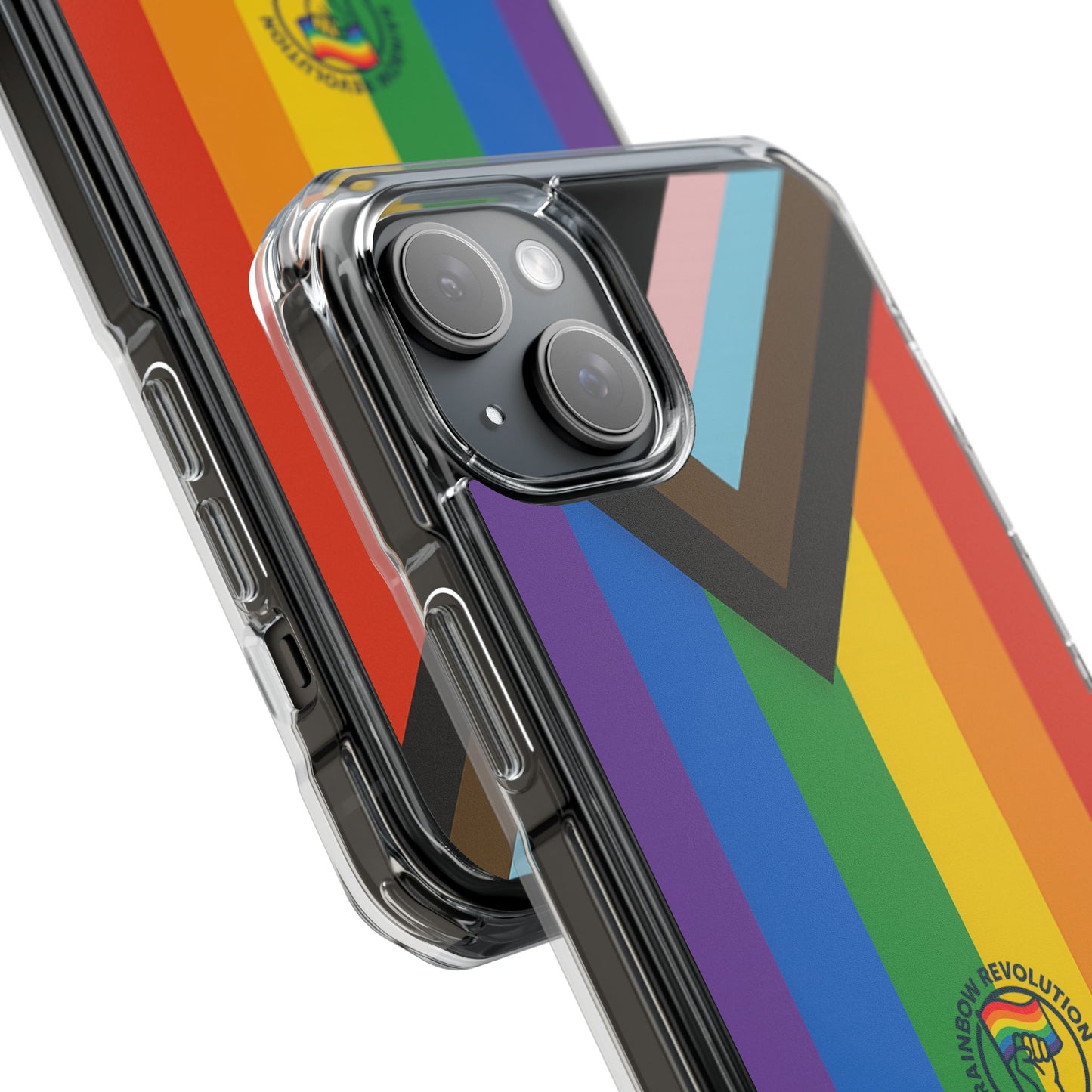 Pride Rainbow Phone Cases - Clear Impact Cases for LGBTQ+ Celebration, Phone Protection, Customizable, Gift for Allies and Friends