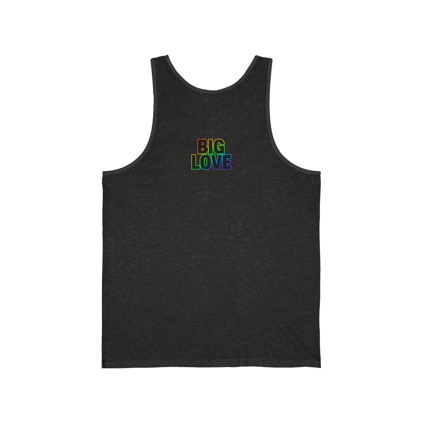 Unisex Jersey Tank - Big Love, Summer Vibes, LGBTQ+ Pride, Workout Wear, Casual Fashion, Gift for Friends