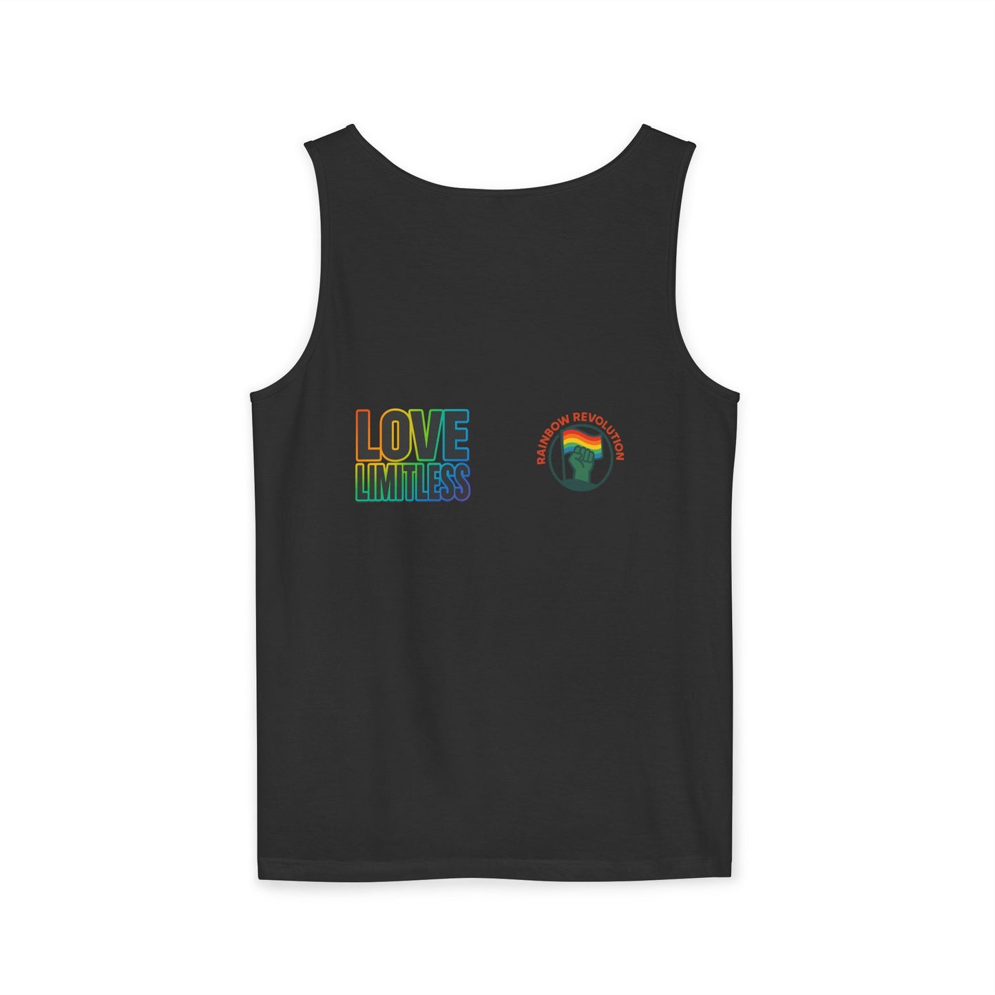 Unisex Inspirational Tank Top, Love Limitless Sleeveless Shirt, Perfect for Summer, Pride Events, Relaxed Fit Gym Wear, Gift for Friends