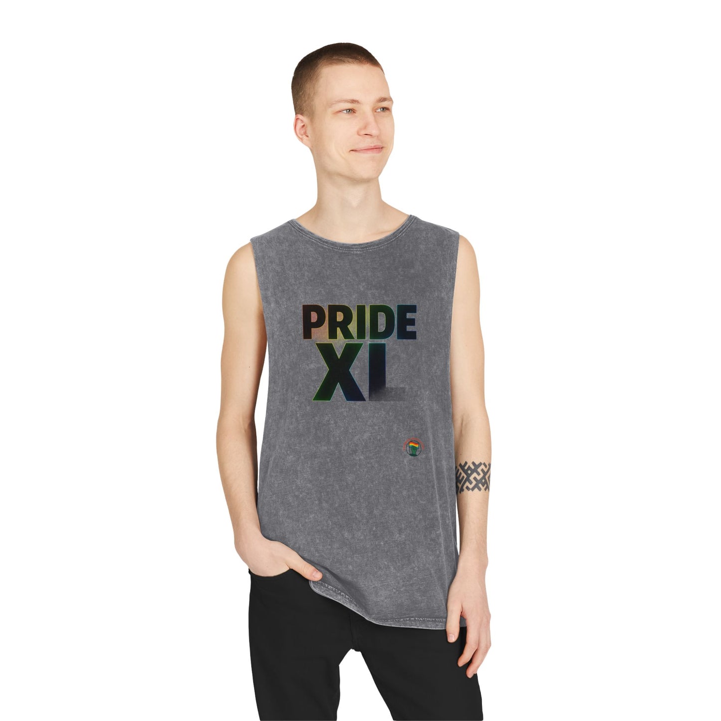 Pride Stonewash Tank Top, Unisex Pride Shirt, LGBTQ+ Apparel, Summer Pride Wear, Festival Outfit, Gay Pride Clothing