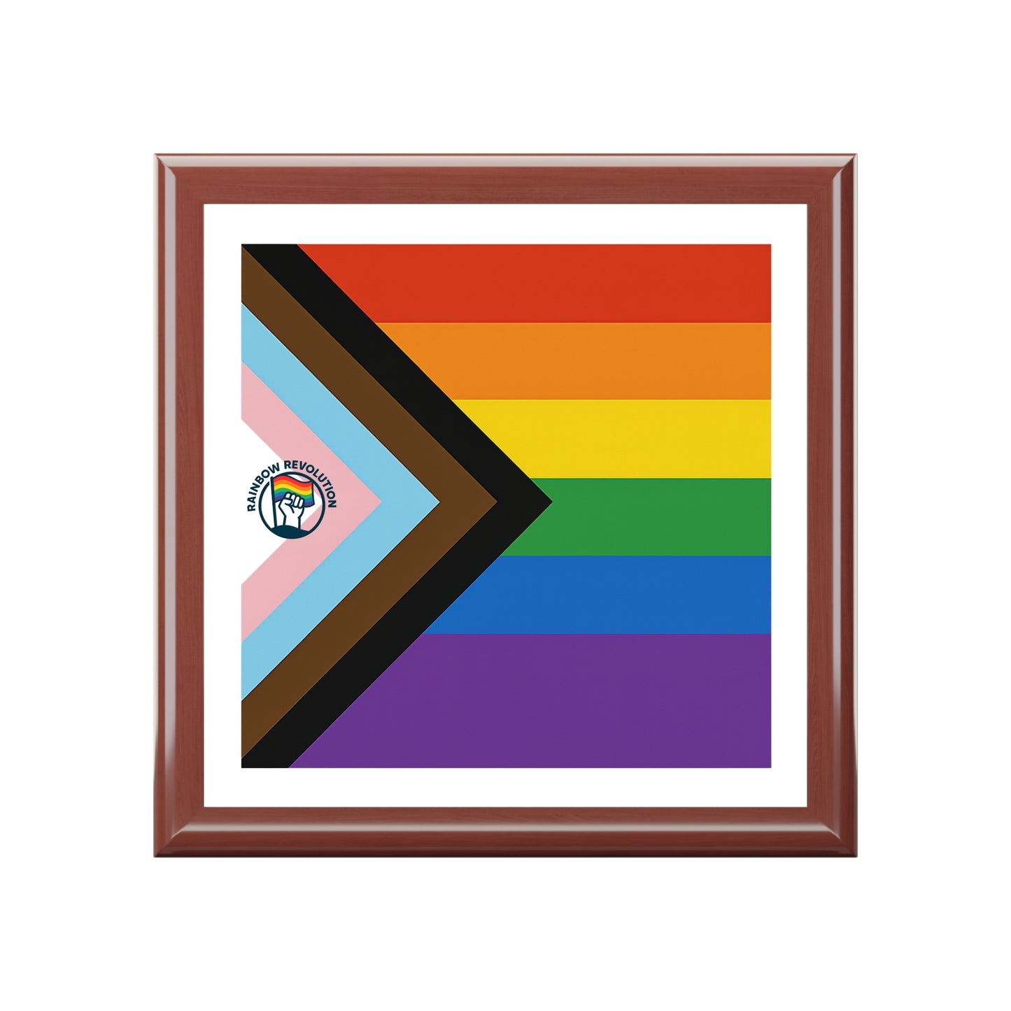 Pride Jewelry Box - RAINBOW FLAG AND LOGO LGBTQ+ Celebration, Rainbow Storage, Gift for Her, Keepsake Organizer, Identity Affirmation