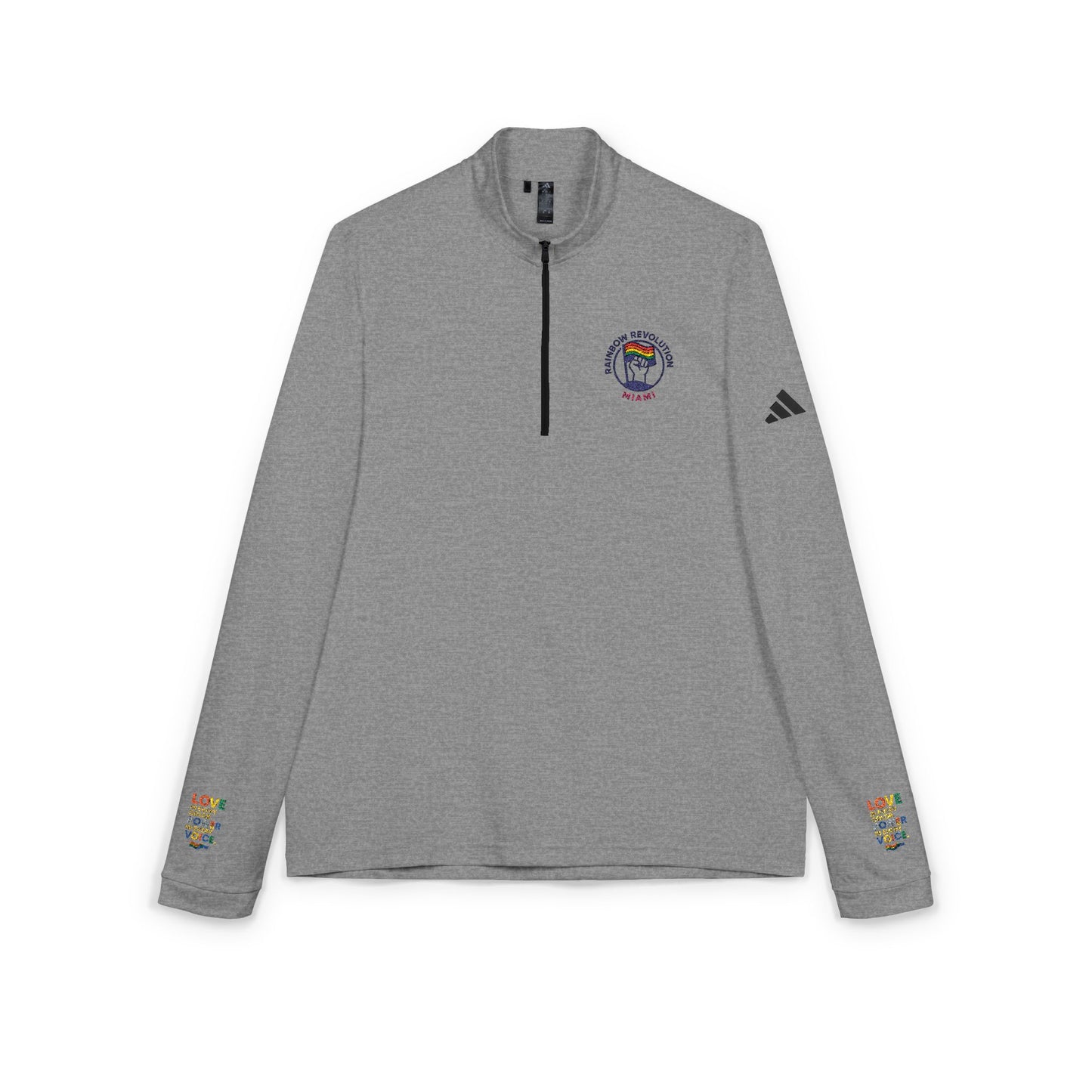 Adidas Quarter-Zip Pullover - Comfortable Embroidered Athletic Wear, Sports Jacket, Casual Layer, Gift for Fitness Lovers, Activewear