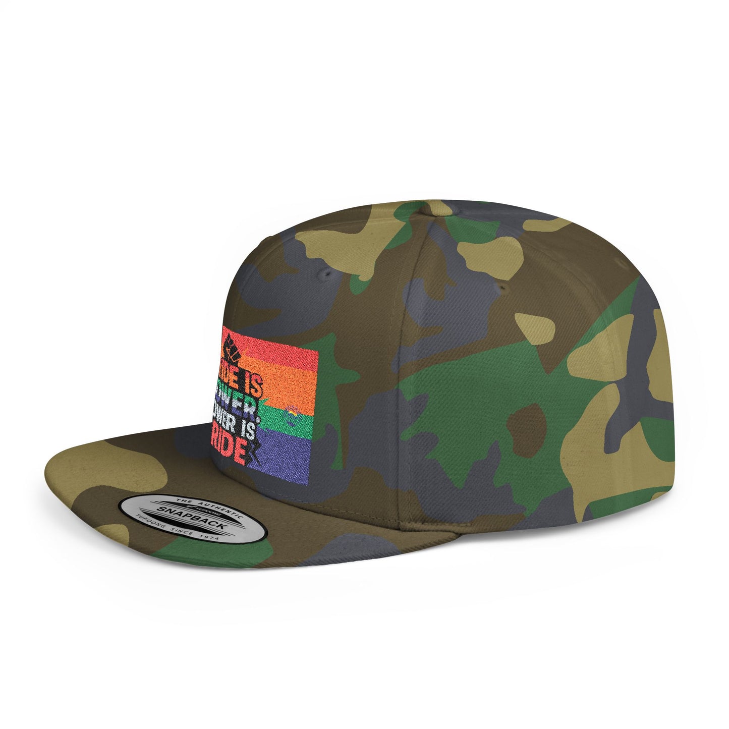 Pride-Themed Flat Bill Snapback, Celebrate Identity with Style, Perfect for Pride Month, LGBTQ+ Events, Everyday Fashion, Unisex Hat