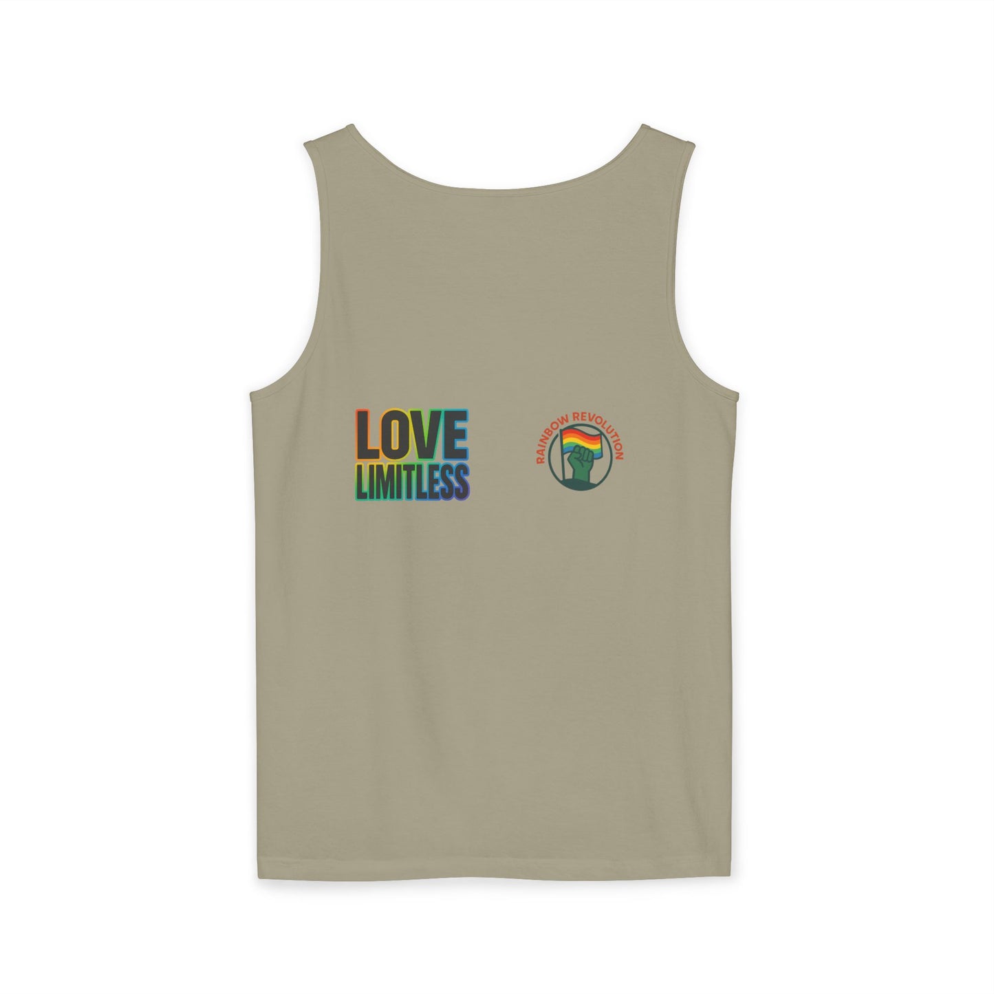 Unisex Inspirational Tank Top, Love Limitless Sleeveless Shirt, Perfect for Summer, Pride Events, Relaxed Fit Gym Wear, Gift for Friends