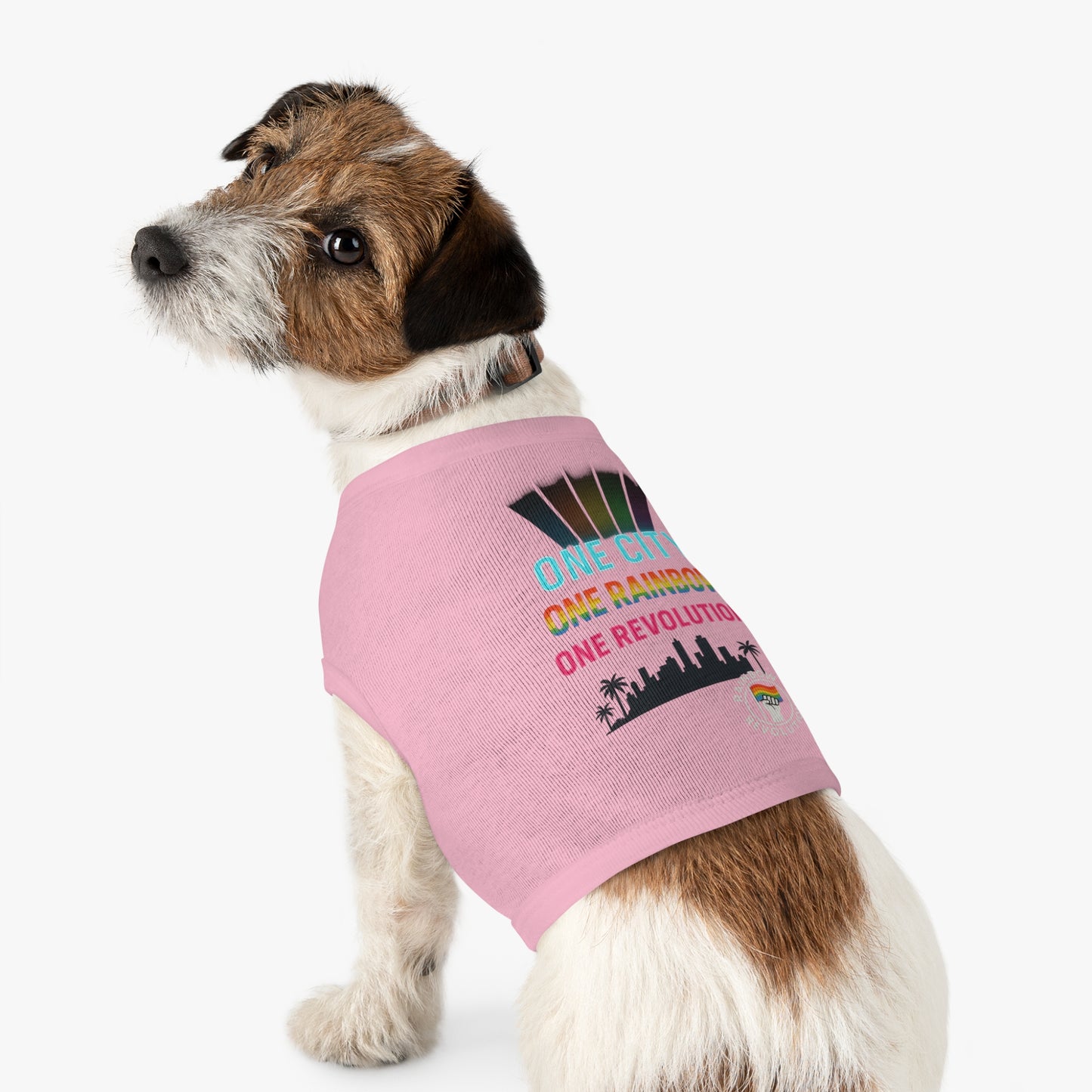 Vibrant Pride Pet Tank Top, Rainbow Celebration Wear, Dog and Cat Apparel, Summer Pet Fashion, LGBTQ+ Pet Lover Gift