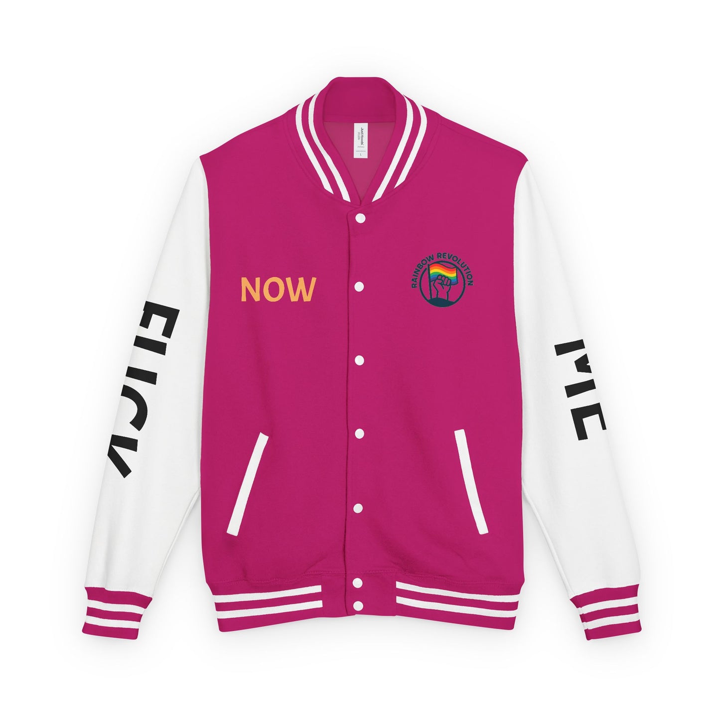 Pride Letterman Jacket - Statement Outerwear for Bold Expression, Sports Jacket, Unisex Fashion, LGBTQ+ Apparel, Gift for Her/Him