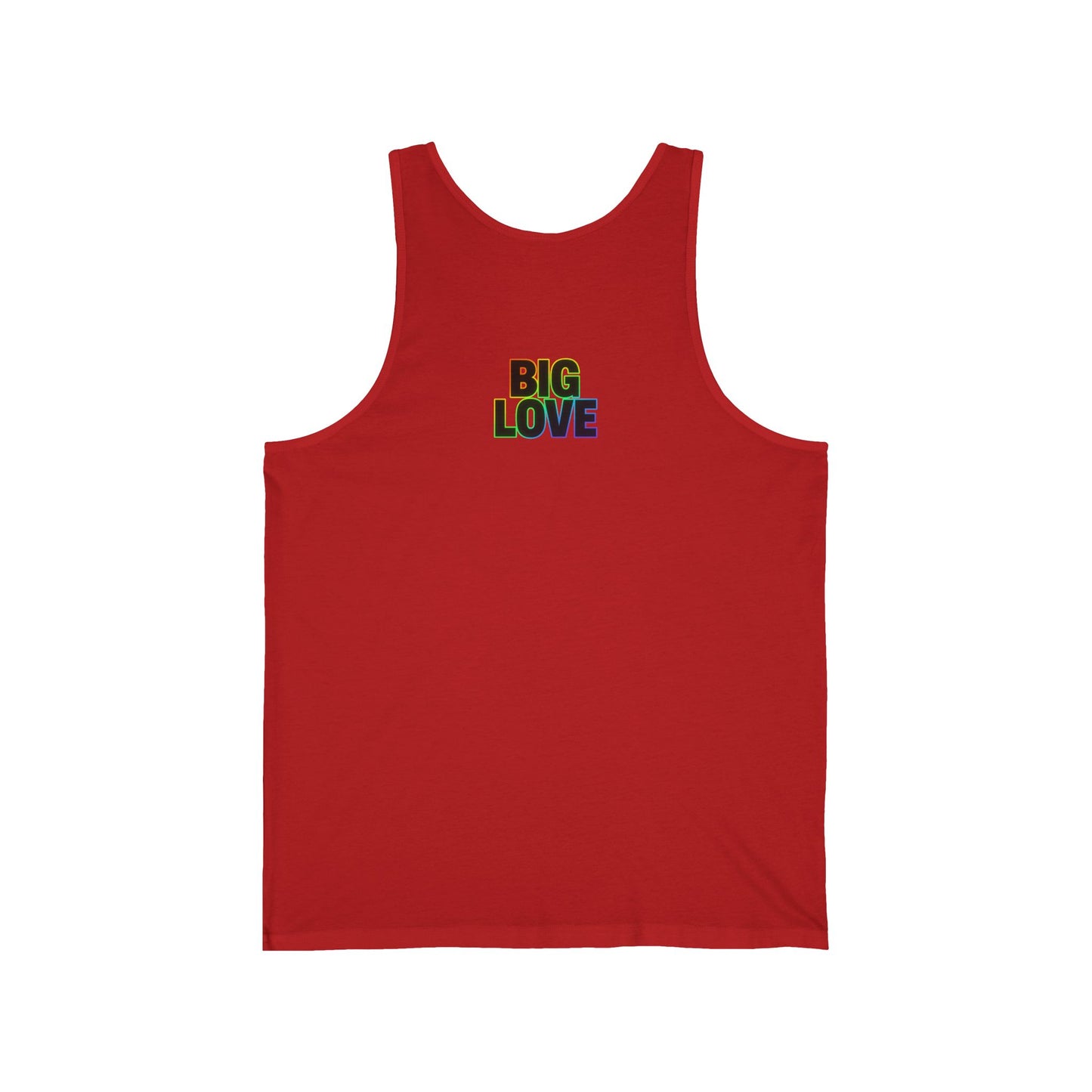 Unisex Jersey Tank - Big Love, Summer Vibes, LGBTQ+ Pride, Workout Wear, Casual Fashion, Gift for Friends