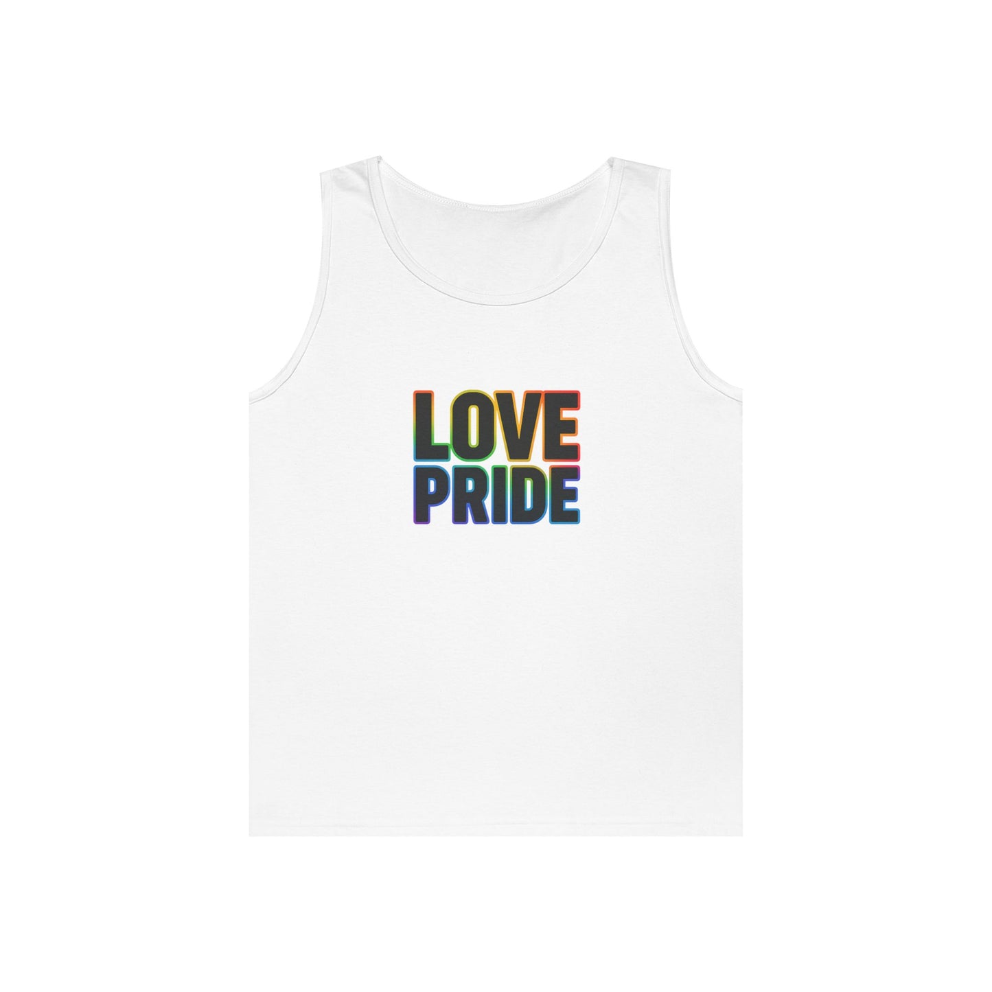 Pride Love Unisex Cotton Tank Top, LGBTQ+ Apparel, Summer Casual Wear, Pride Month Clothing, Festival Outfits