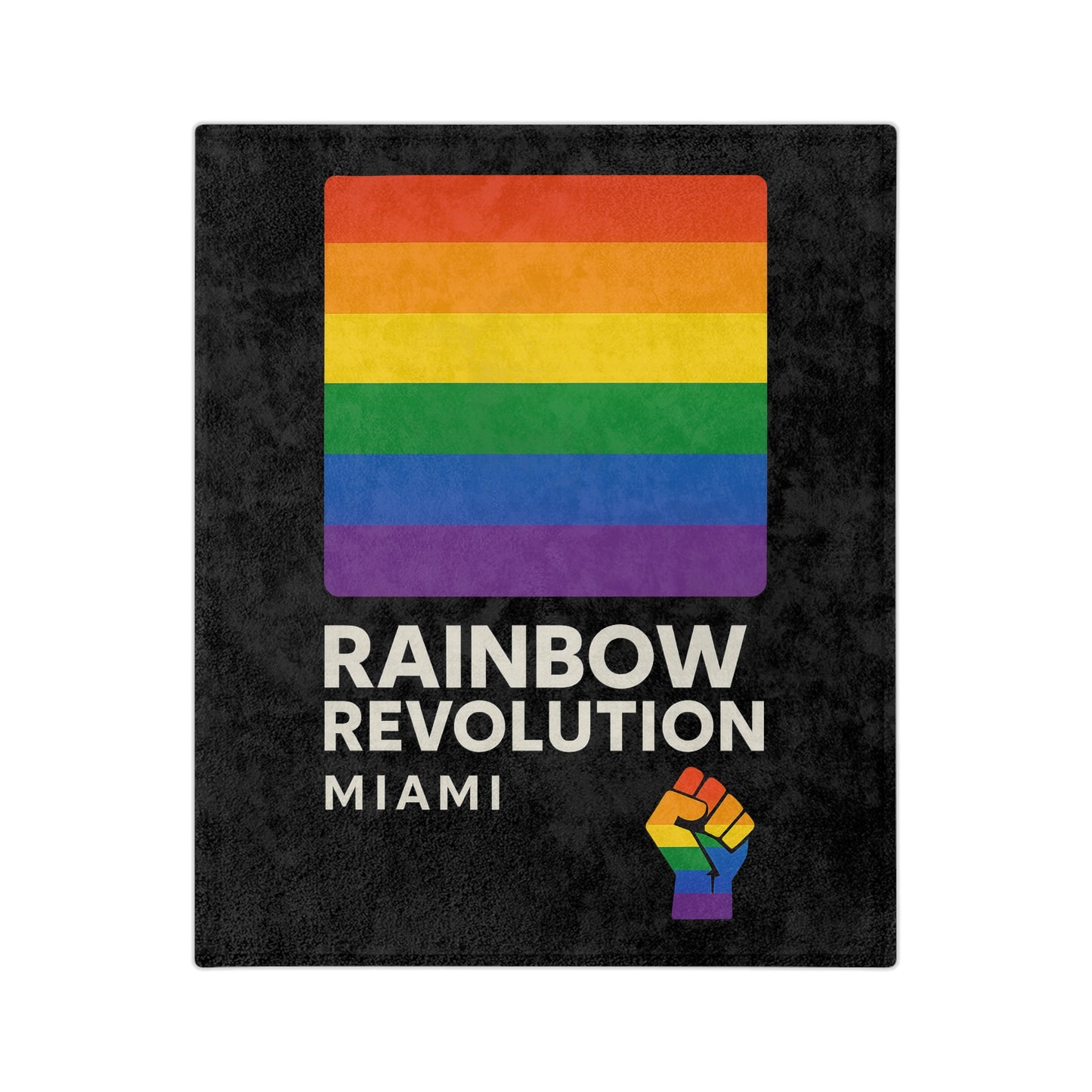 Rainbow Revolution Velveteen Blanket, Cozy Blanket for Pride Month, LGBTQ+ Decor, Gift for Activists, Soft Throw Blanket