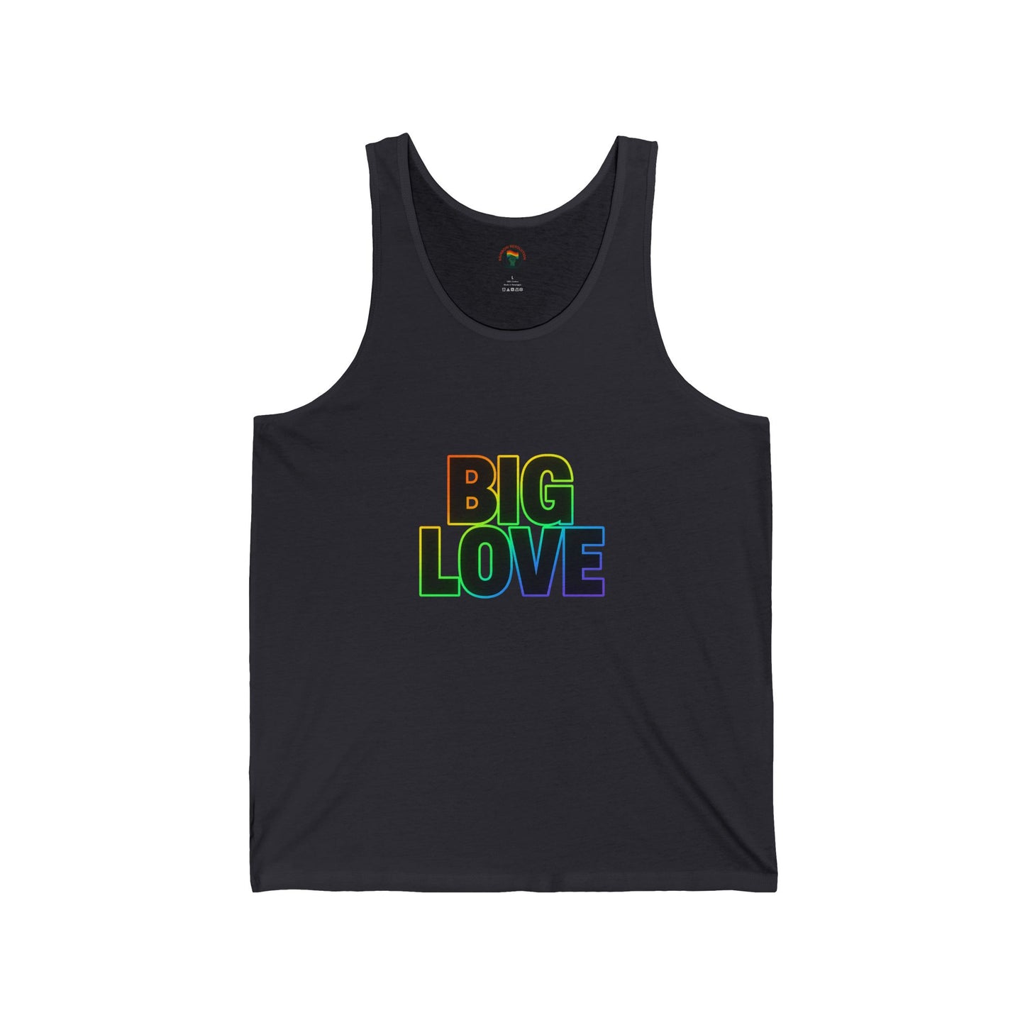 Unisex Jersey Tank - Big Love, Summer Vibes, LGBTQ+ Pride, Workout Wear, Casual Fashion, Gift for Friends