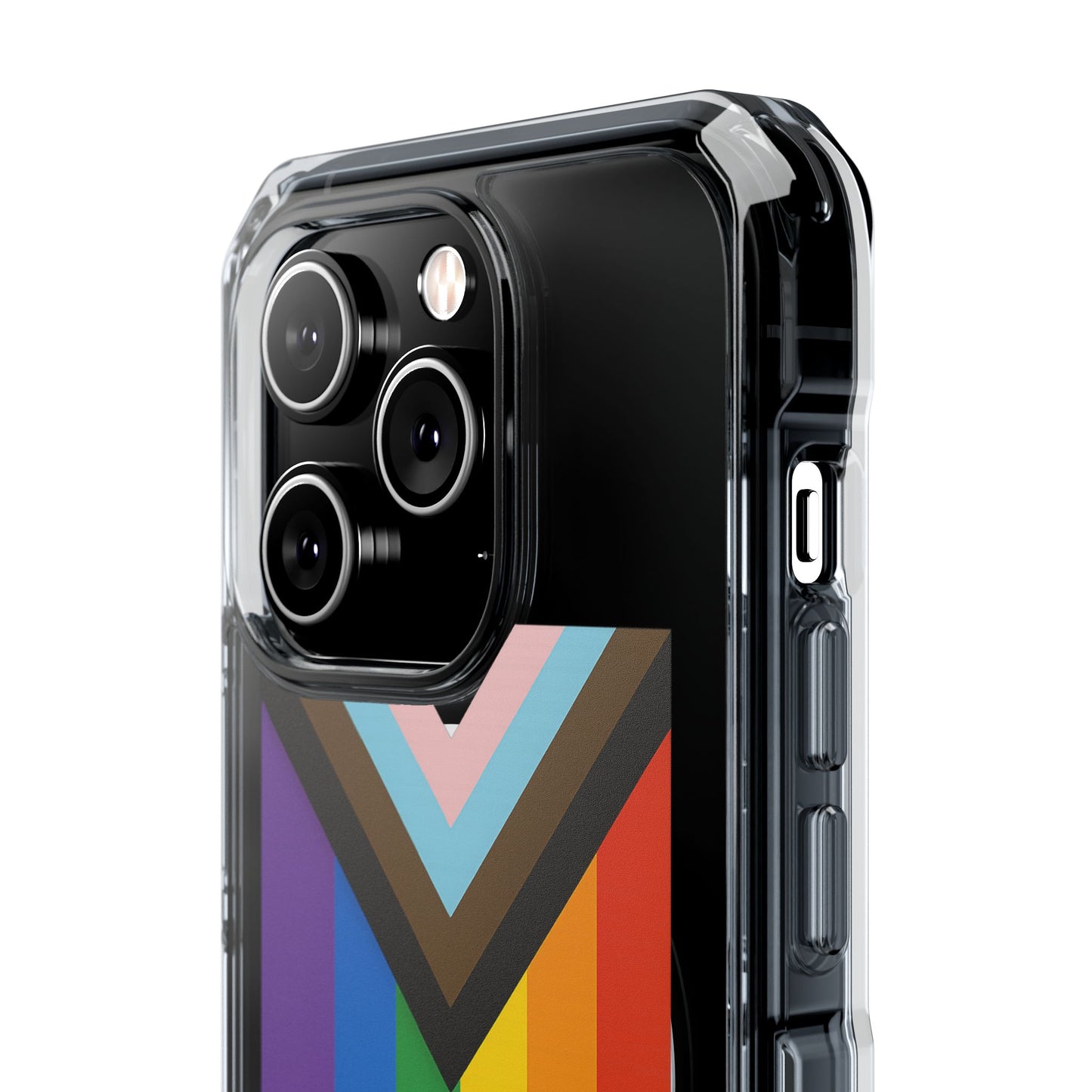 Pride-Themed Magnetic Clear Cases, LGBTQ Phone Cover, Rainbow Design, Personalized Phone Accessories, Anti-Drop Phone Case