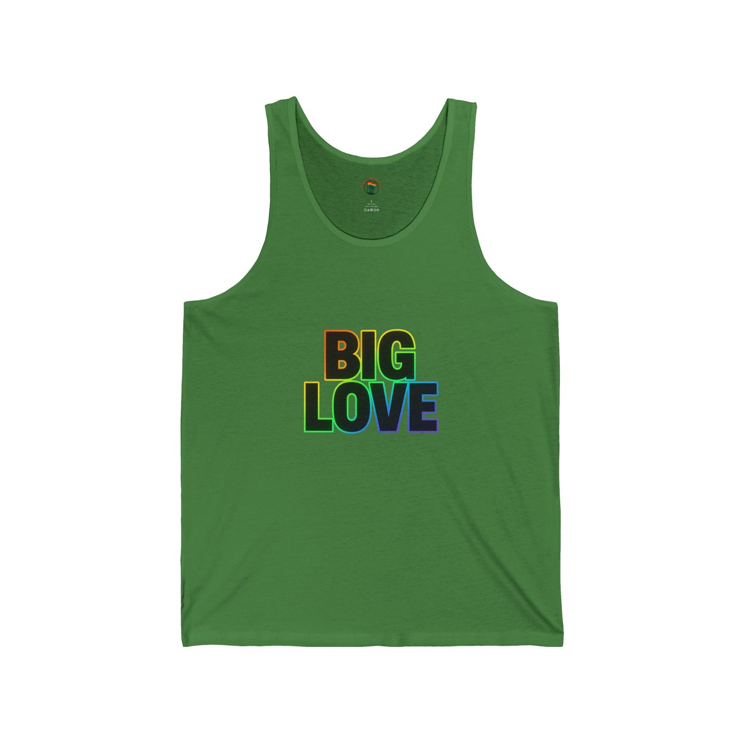 Unisex Jersey Tank - Big Love, Summer Vibes, LGBTQ+ Pride, Workout Wear, Casual Fashion, Gift for Friends