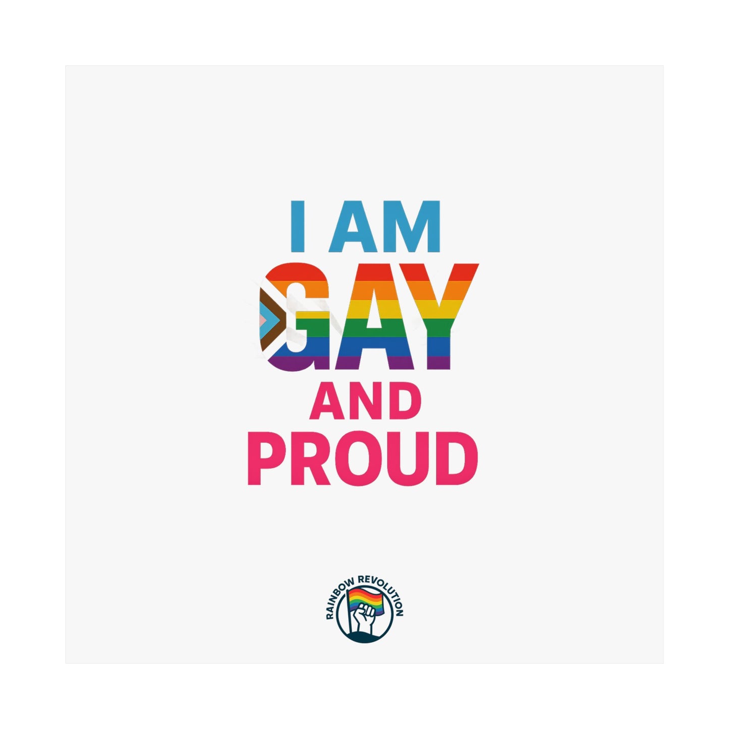 Pride Poster, LGBTQ Decor, Colorful Art Print, Gay Pride Wall Art, Statement Poster, Celebration of Identity