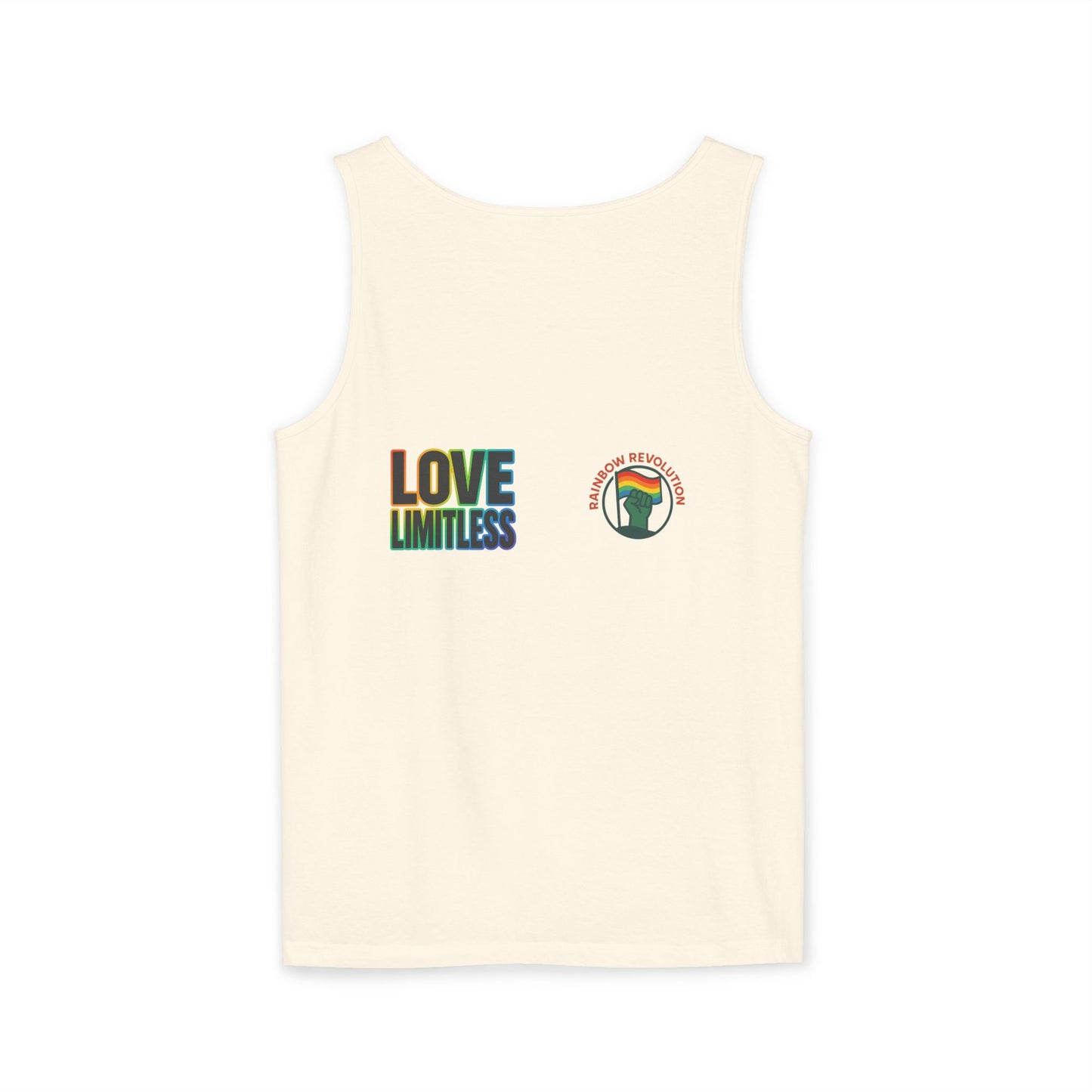 Unisex Inspirational Tank Top, Love Limitless Sleeveless Shirt, Perfect for Summer, Pride Events, Relaxed Fit Gym Wear, Gift for Friends