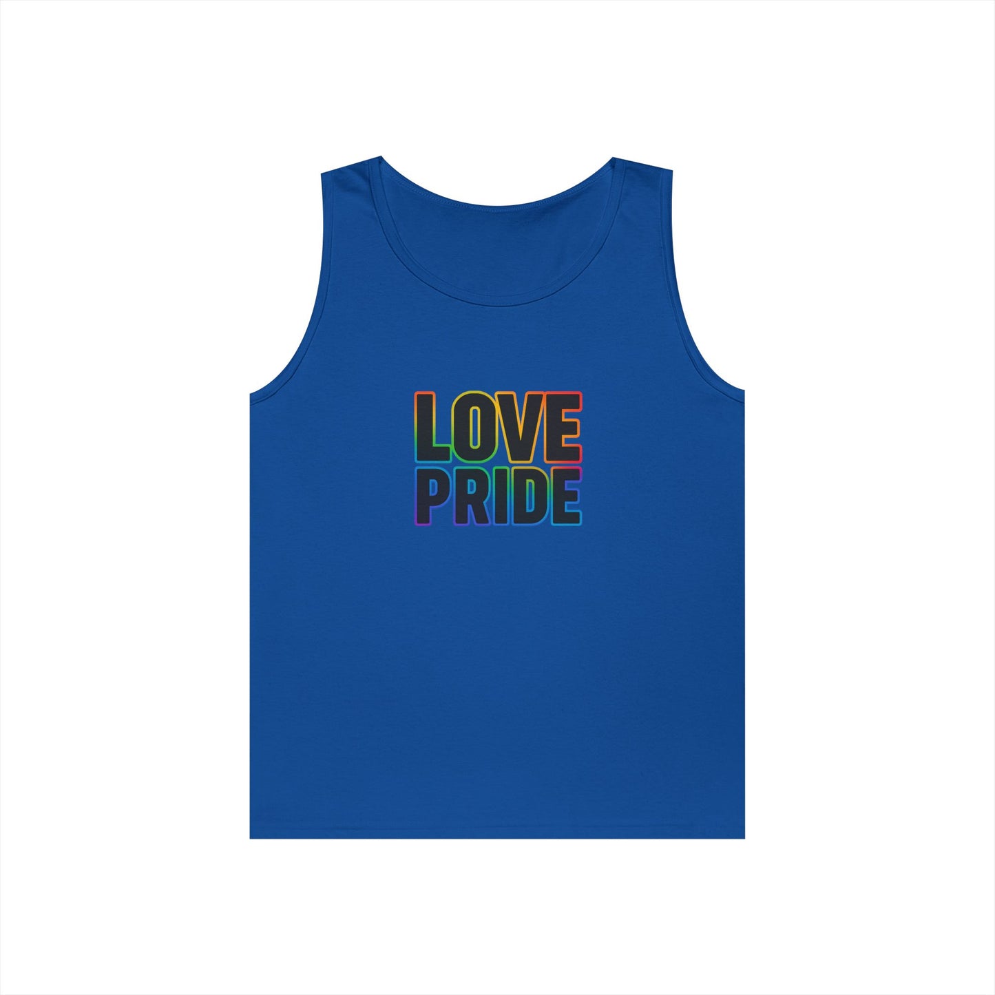 Pride Love Unisex Cotton Tank Top, LGBTQ+ Apparel, Summer Casual Wear, Pride Month Clothing, Festival Outfits