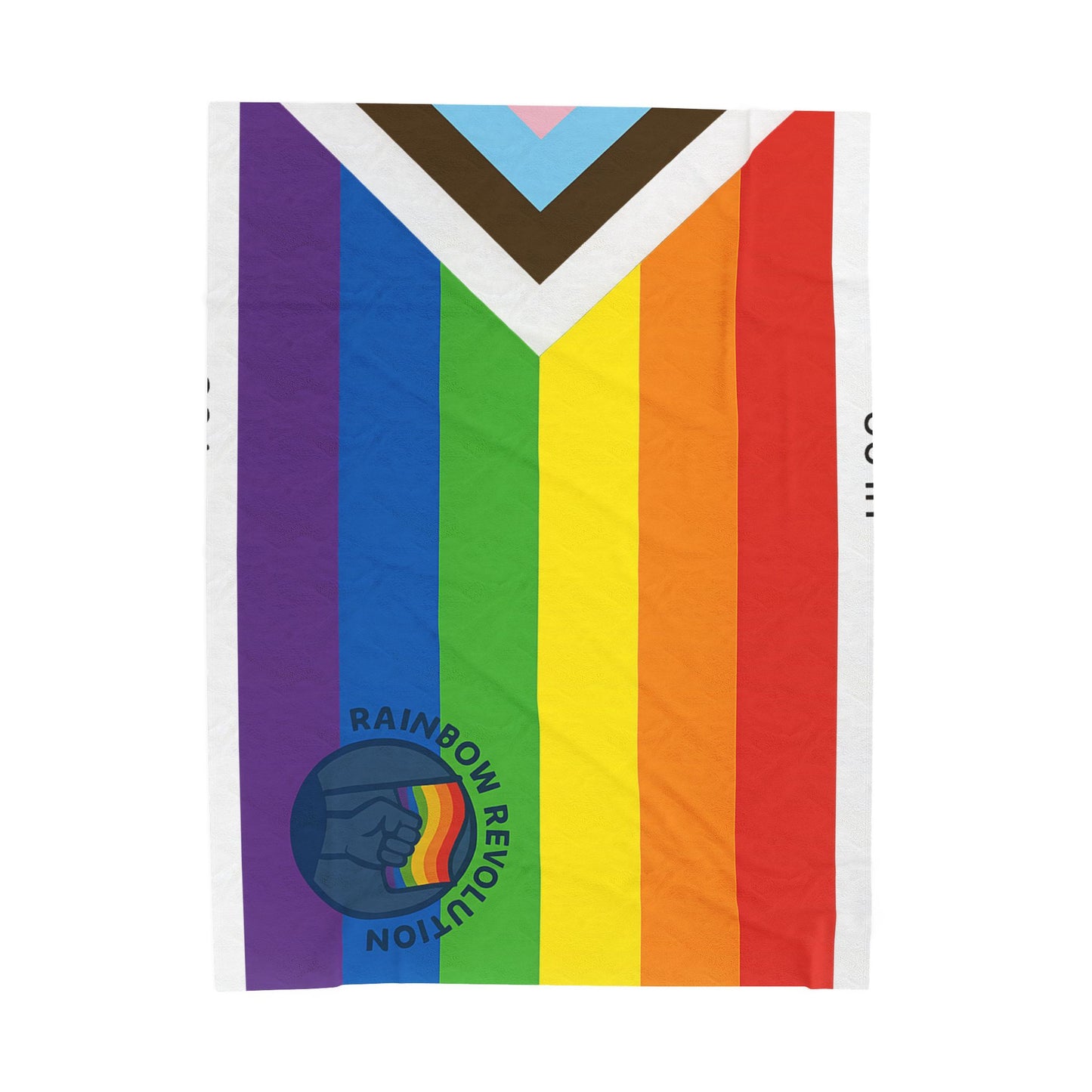 Rainbow Revolution Plush Blanket, LGBTQ+ Pride Throw, Cozy Decor, Warm Gift, Home Blanket, Vibrant Colorful Blanket
